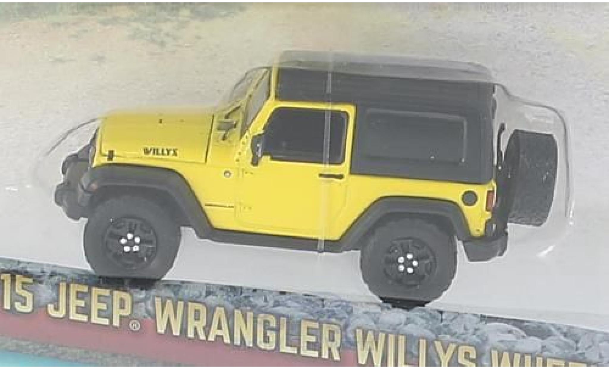 Jeep Wrangler 1/64 Greenlight Willlys Wheeler yellow/black 2015 diecast model cars