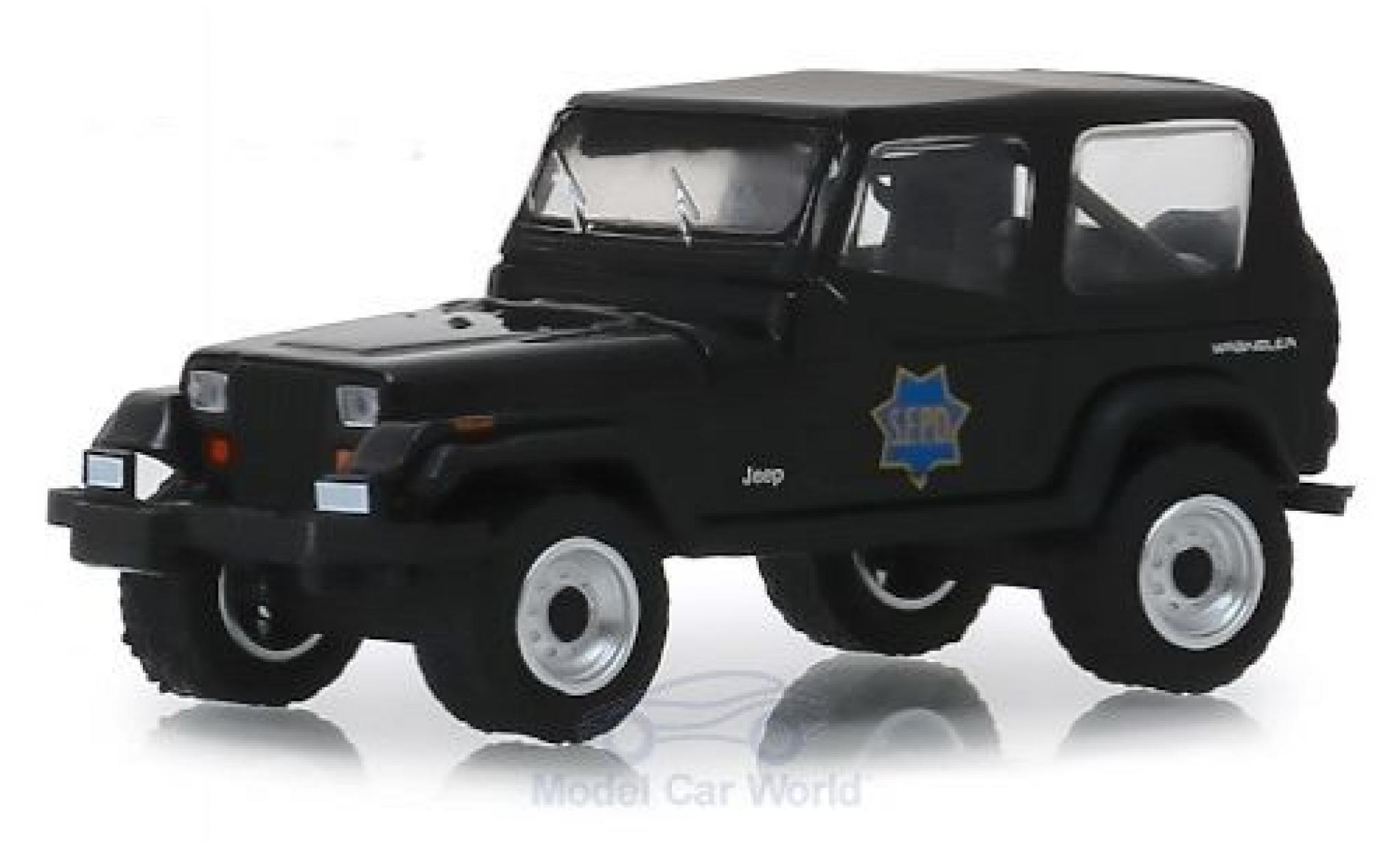 Jeep Wrangler 1/64 Greenlight YJ S.F.P.D. - San Francisco Police Department 1994 diecast model cars
