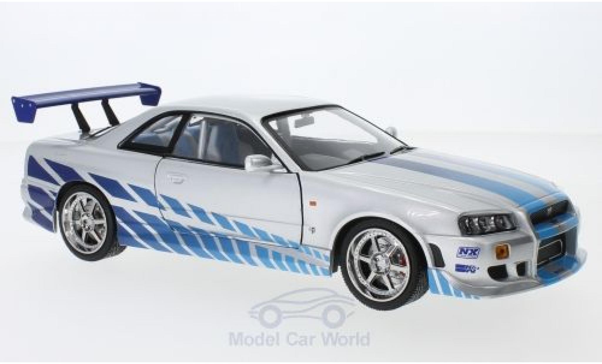 Nissan Skyline 1/18 Greenlight GT-R (BNR34) Fast & Furious 1999 diecast model cars