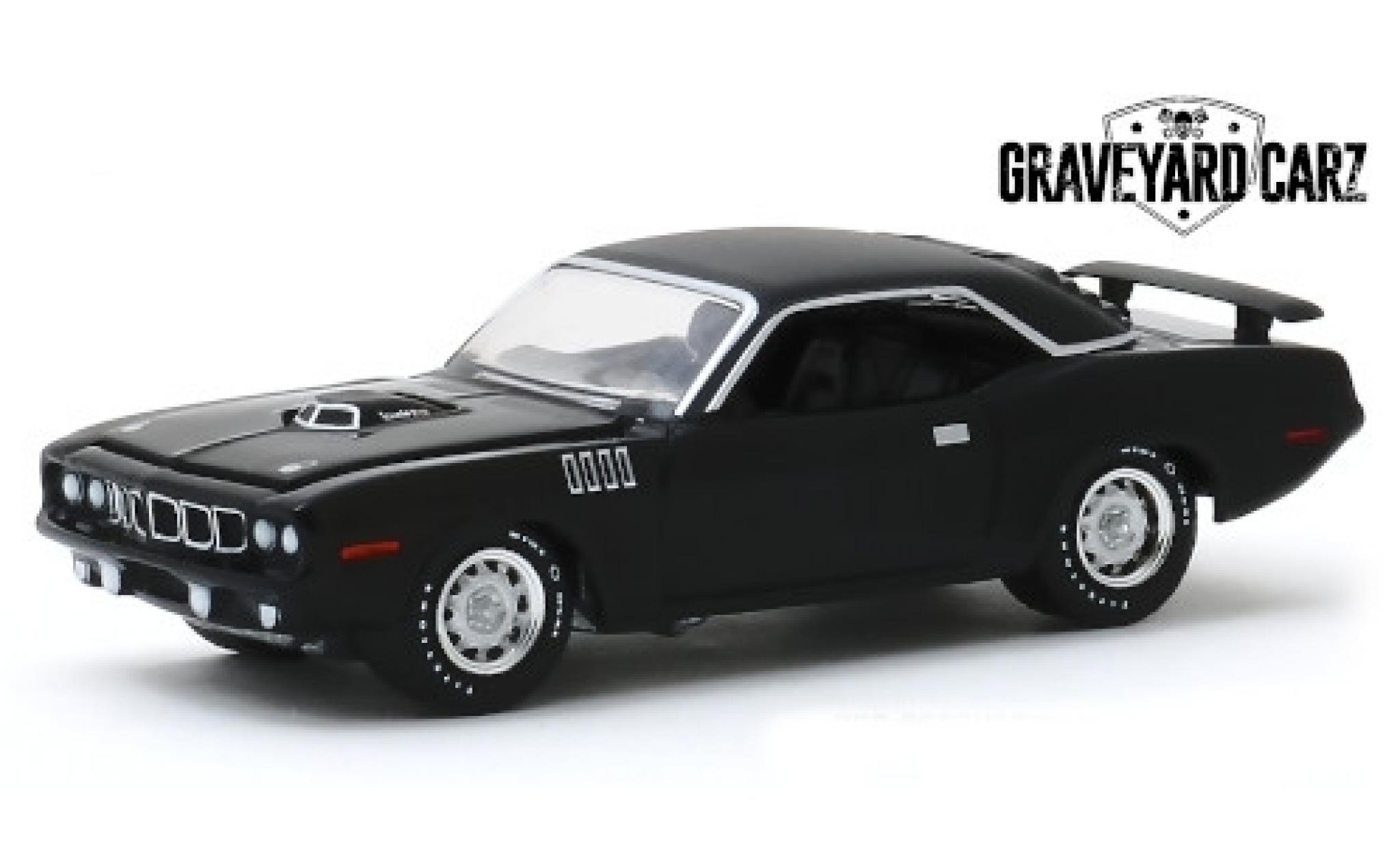 Plymouth Cuda 1/64 Greenlight 340 matt-black Graveyard Carz 1971 Gone in 60 Seconds diecast model cars