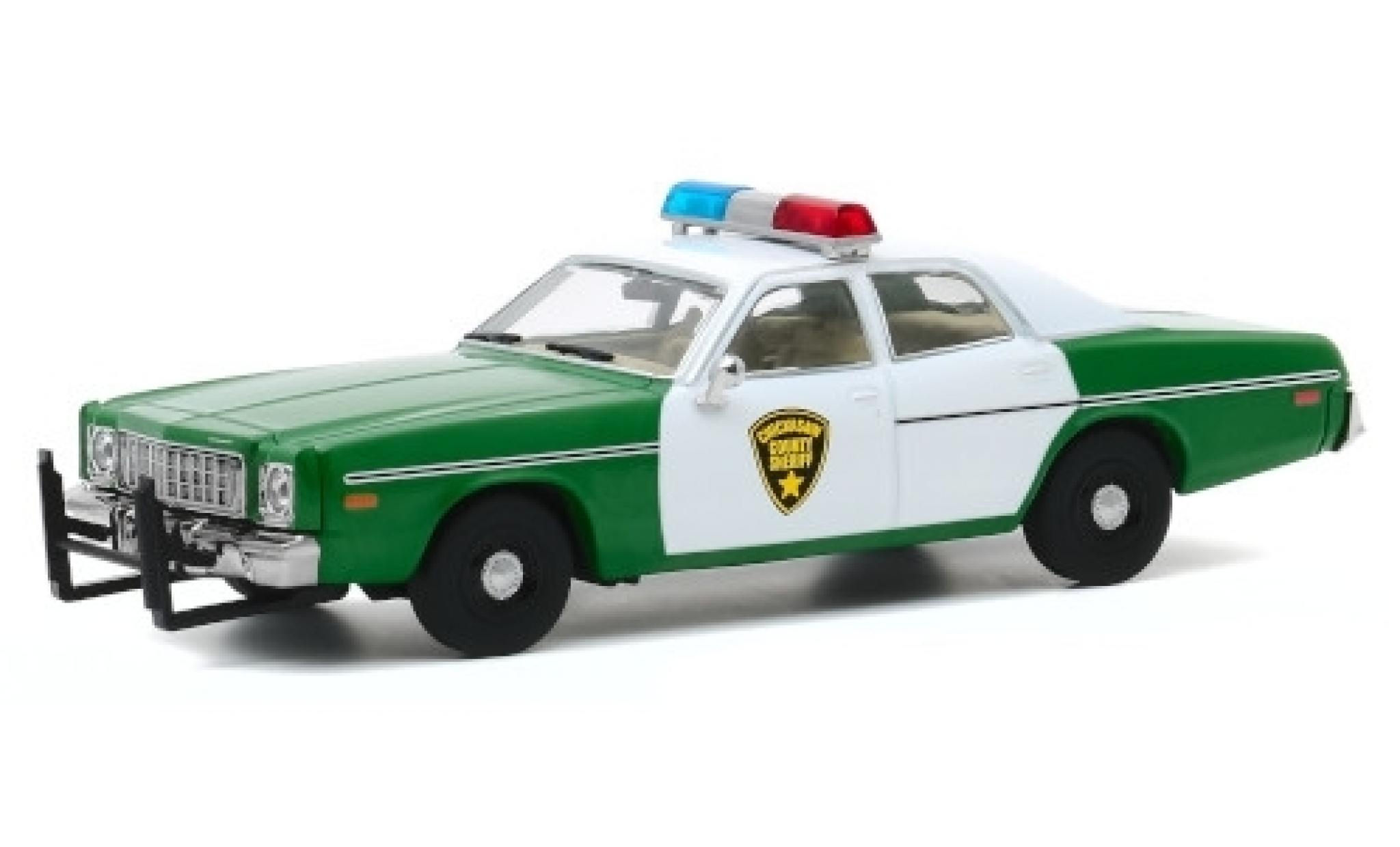 Plymouth Fury 1/64 Greenlight Chickasaw County Sheriff 1975 diecast model cars