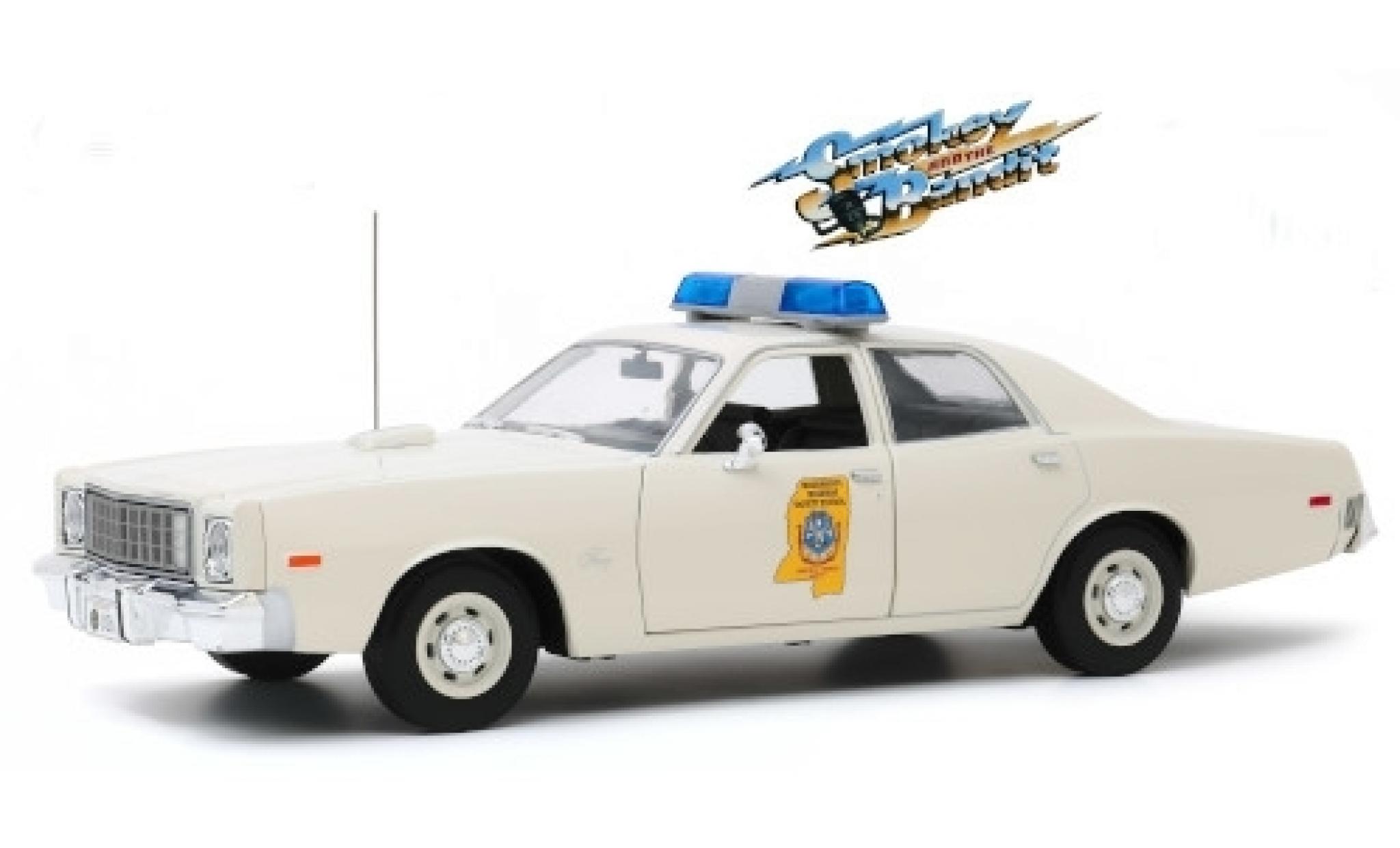 Plymouth Fury 1/18 Greenlight Mississippi Highway Safety Patrol 1975 Smokey and the Bandit diecast model cars