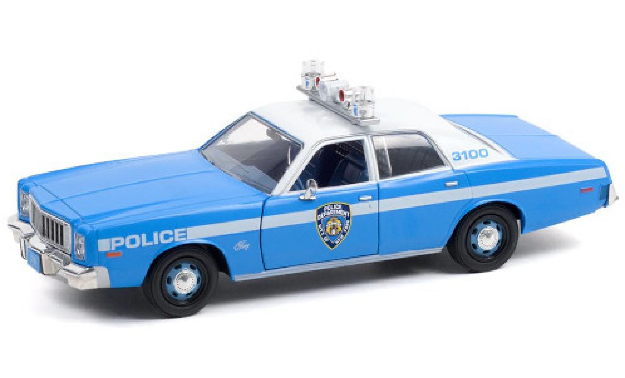 Plymouth Fury 1/43 Greenlight New York Police Department 1975 diecast model cars