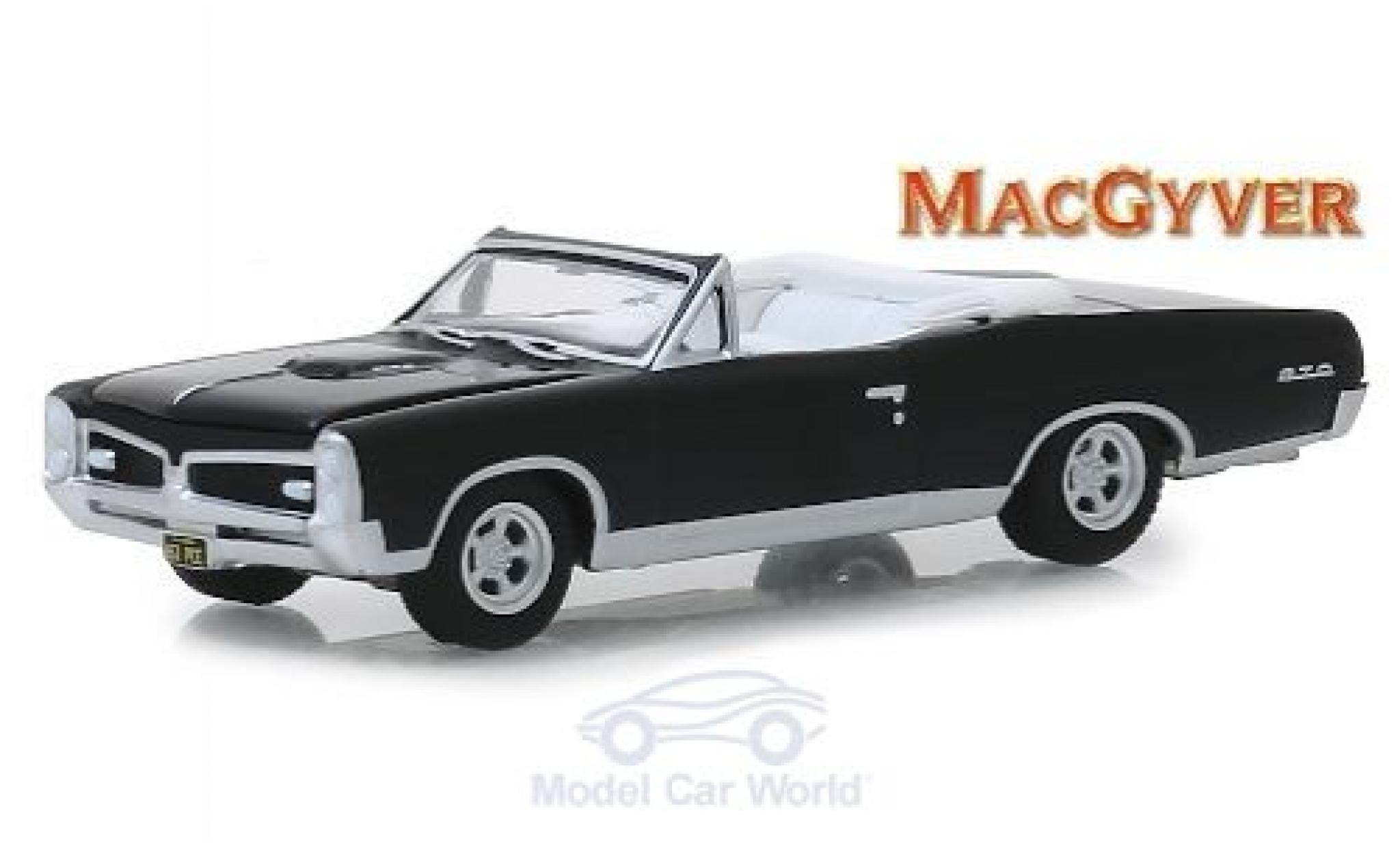 Pontiac GTO 1/64 Greenlight Convertible black MacGyver 1967 diecast model cars