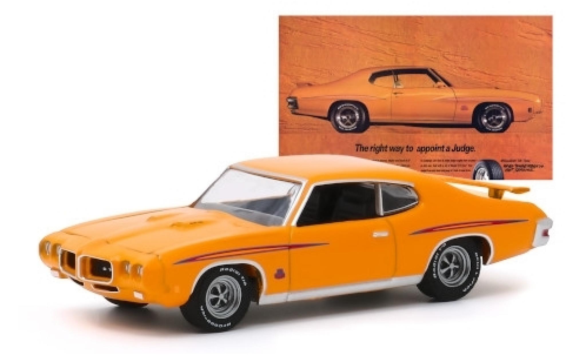 Pontiac GTO 1/64 Greenlight Judge orange/Dekor 1970 diecast model cars