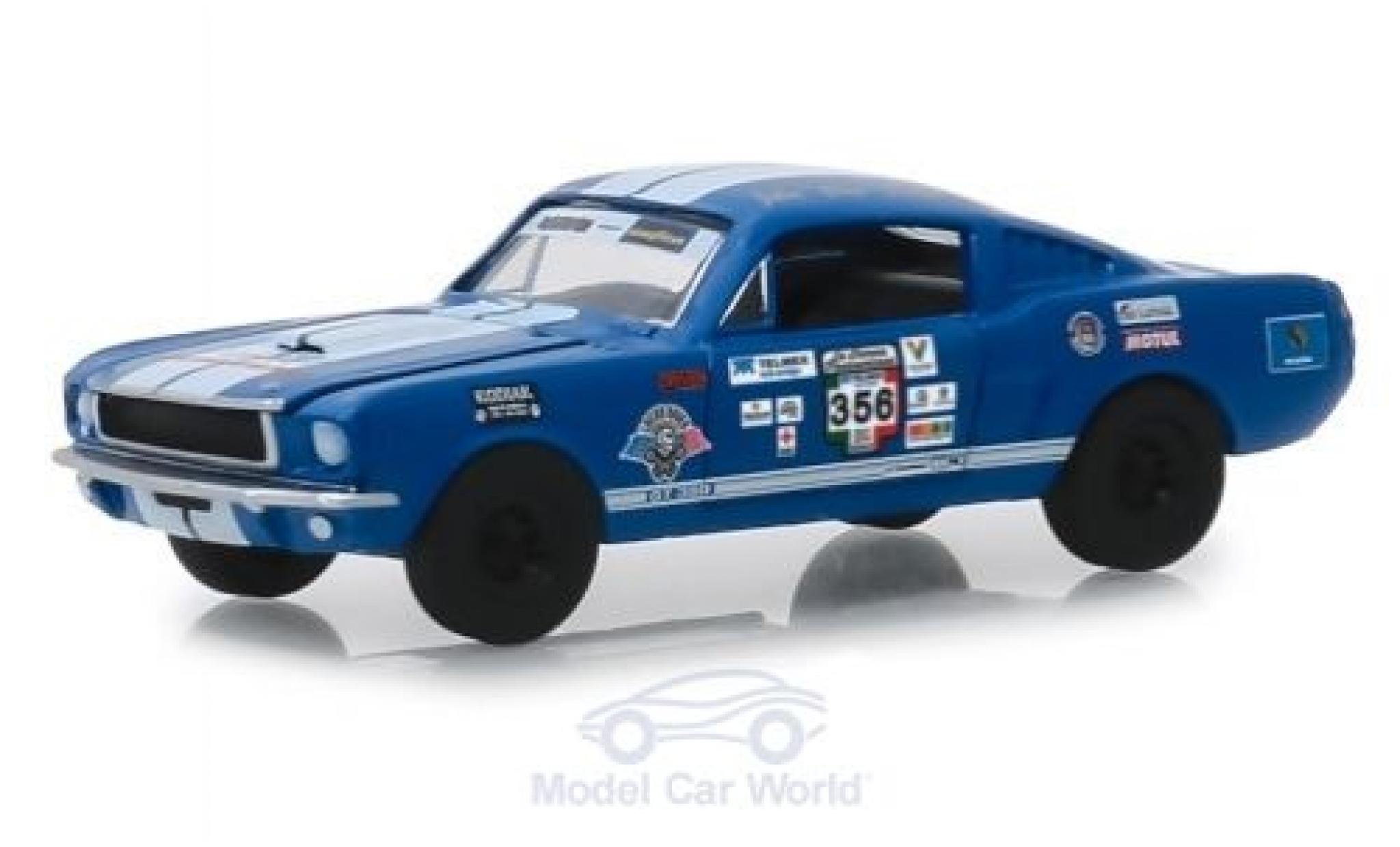 Shelby GT 350 1/64 Greenlight blue No.356 La Carrera Panamericana 1965 diecast model cars