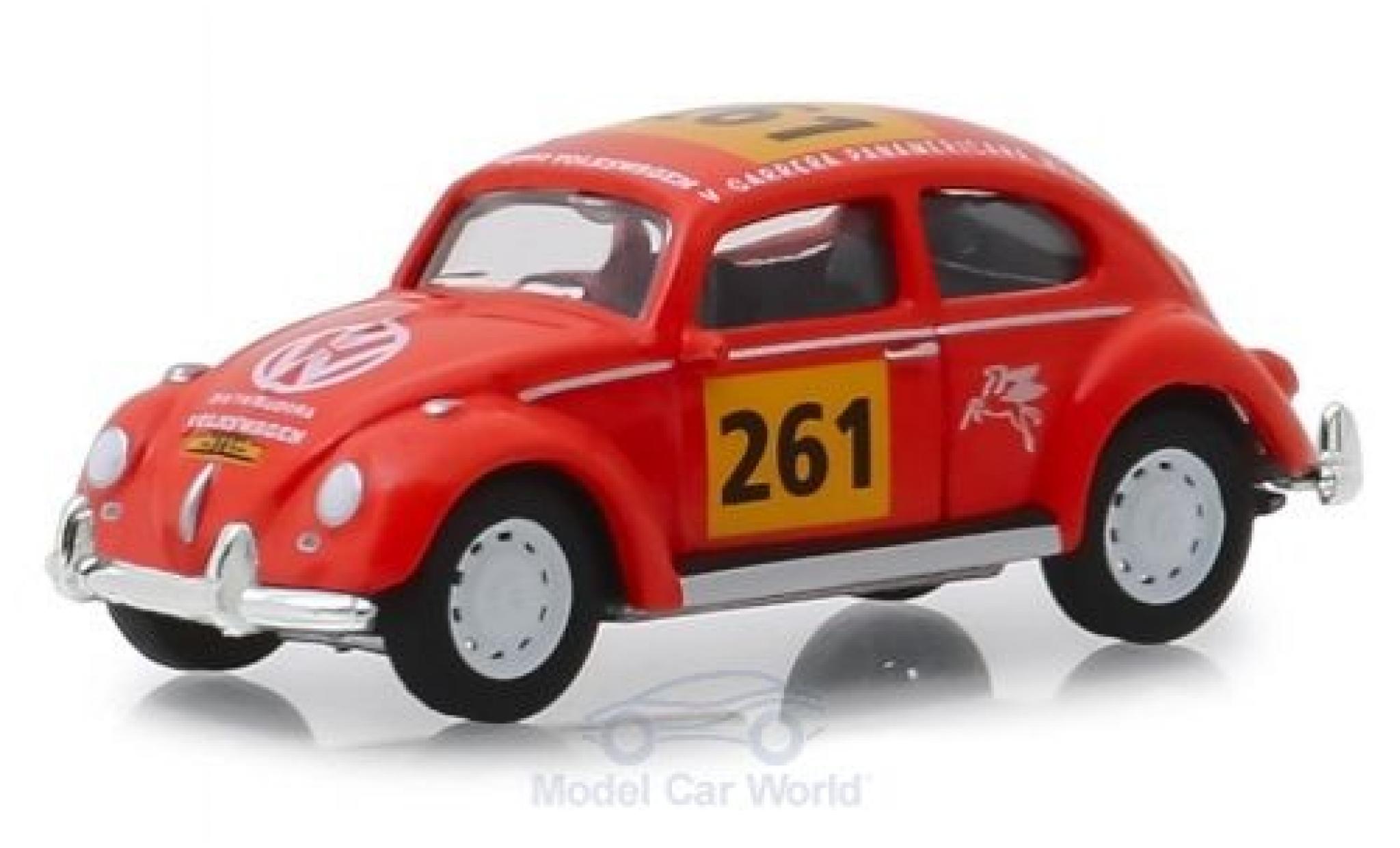 Volkswagen Beetle 1/64 Greenlight orange No.261 La Carrera Panamericana 1954 diecast model cars