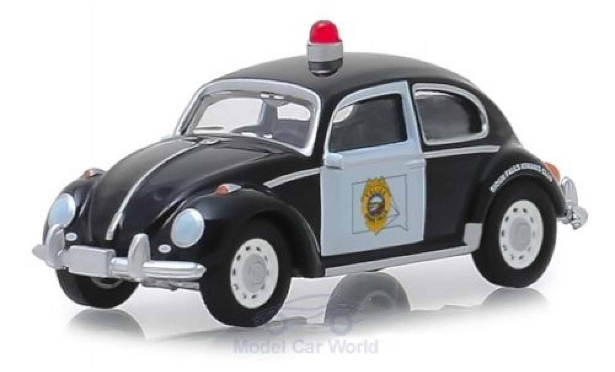 Volkswagen Beetle 1/64 Greenlight black/white Sioux Falls Police diecast model cars