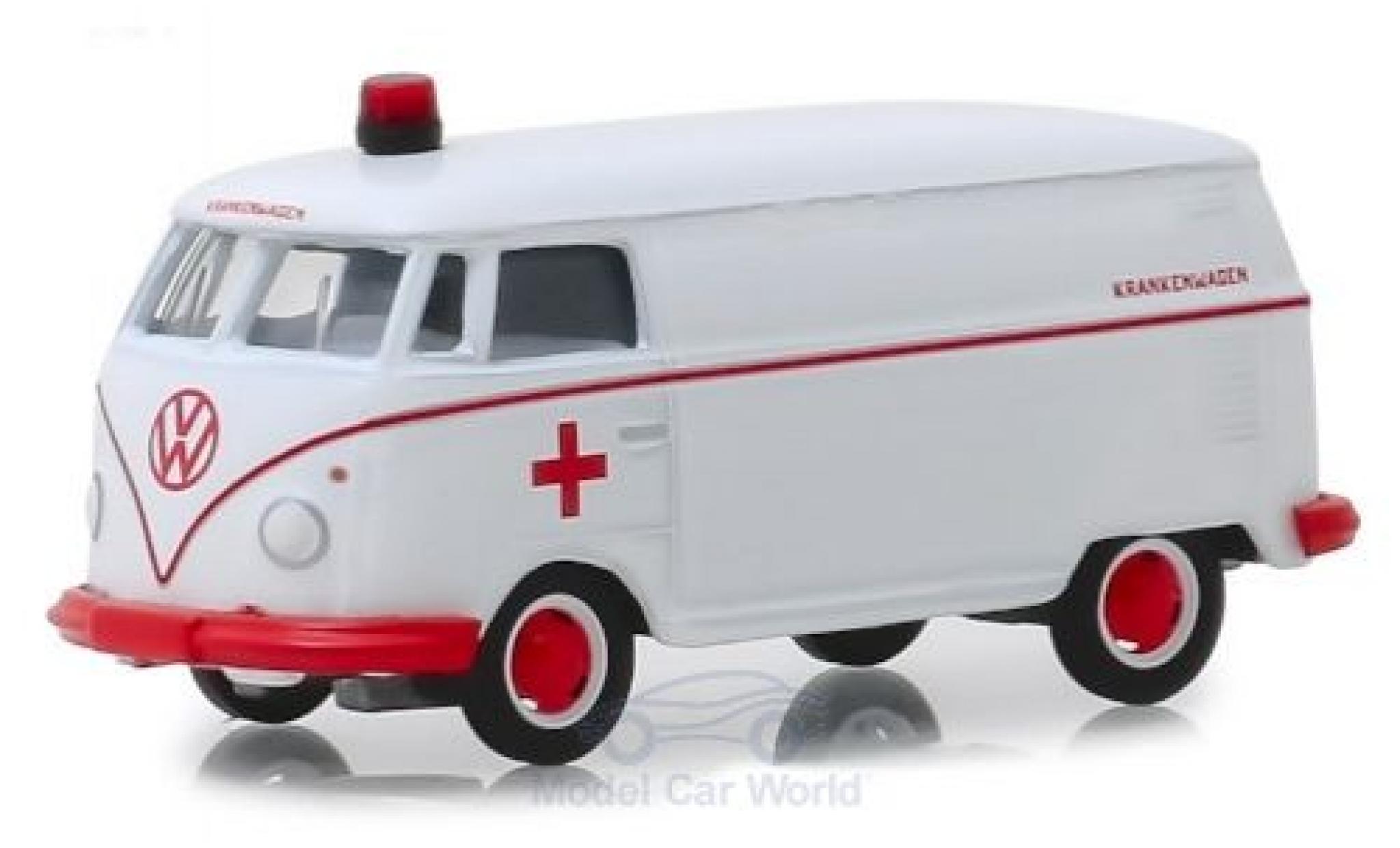 Volkswagen T1 1/64 Greenlight Van white/red Krankenwagen 1964 diecast model cars