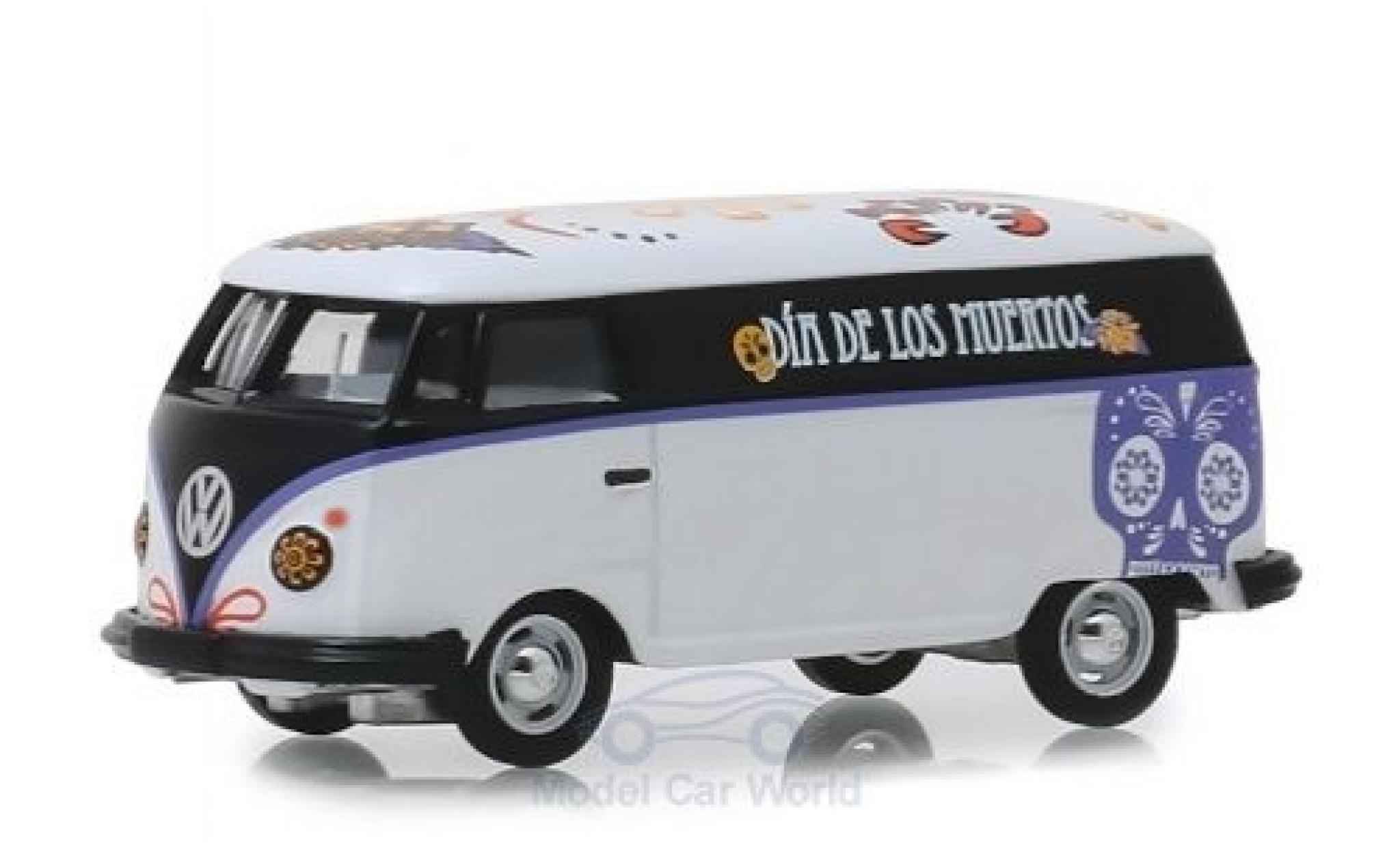 Volkswagen T1 1/64 Greenlight Panel Van Dia de los Muertos diecast model cars