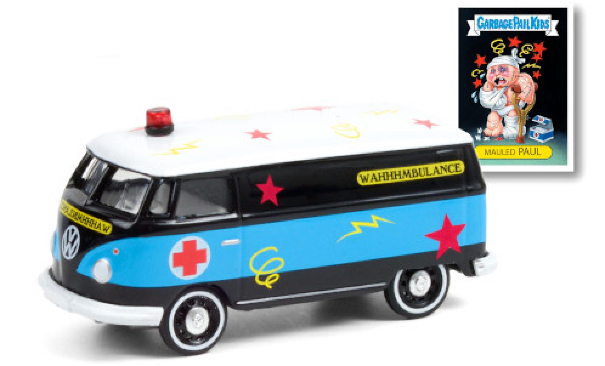 Volkswagen T1 1/64 Greenlight Panel Van Wahhhmbulance 1965 diecast model cars