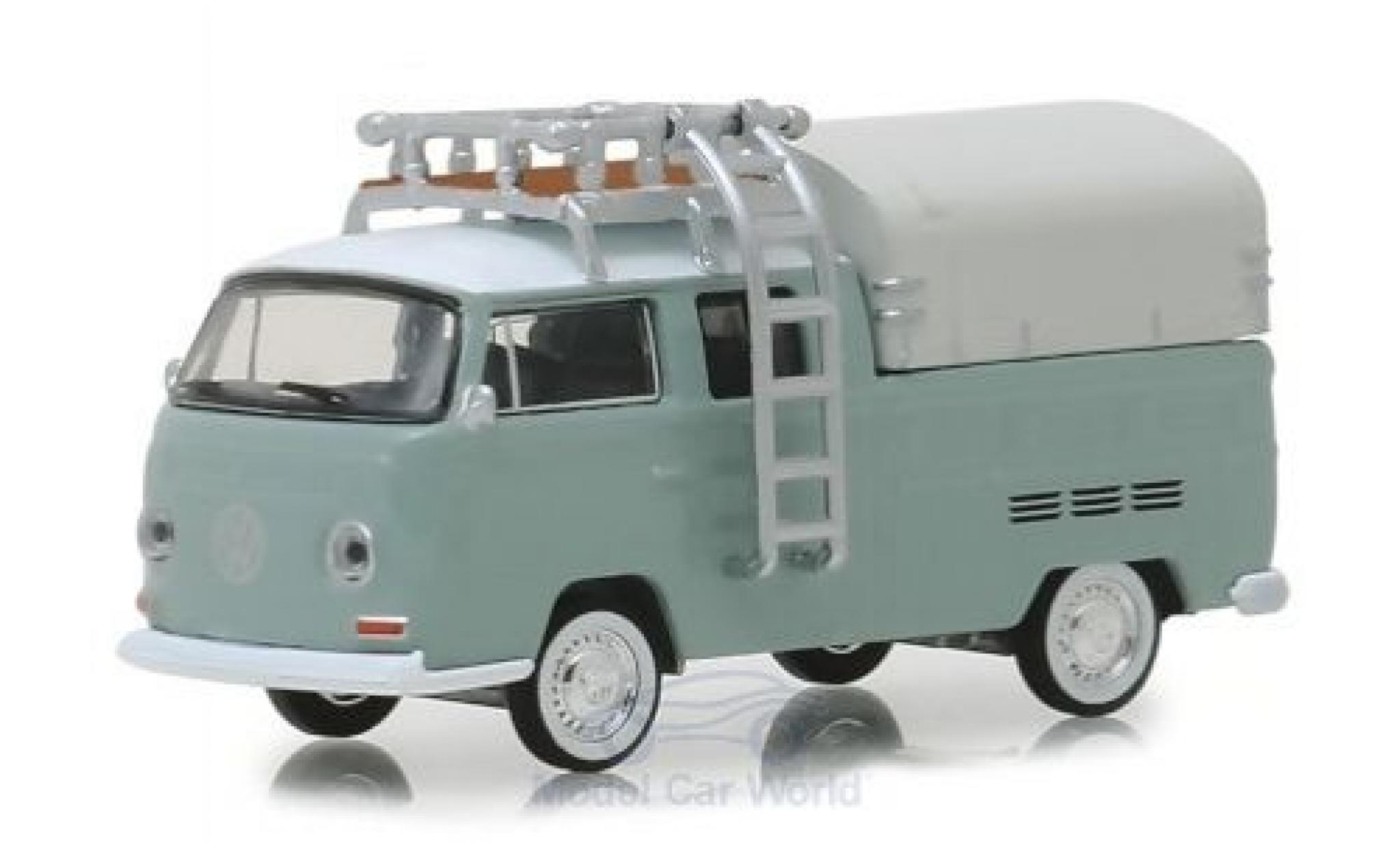 Volkswagen T2 1/64 Greenlight DoKa grey/white 1974 diecast model cars