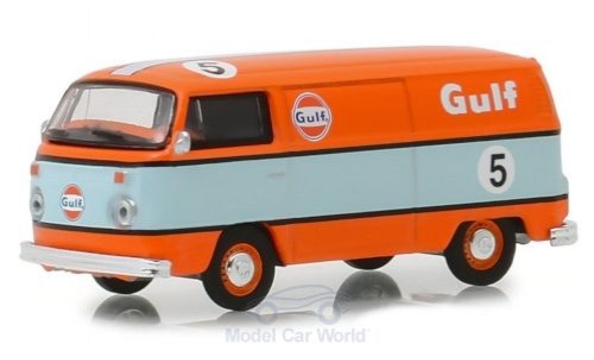 Volkswagen T2 1/64 Greenlight Van orange/blue 1975 diecast model cars