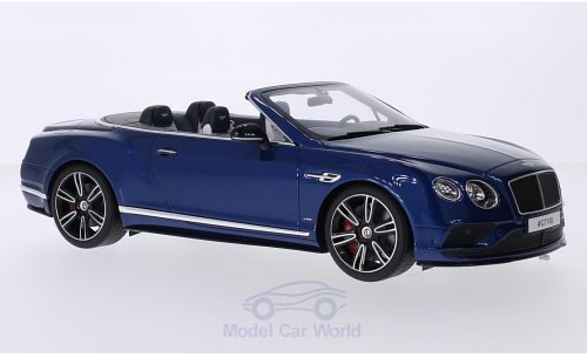 Bentley Continental T 1/18 GT Spirit GT V8 S Convertible metallic blue diecast model cars