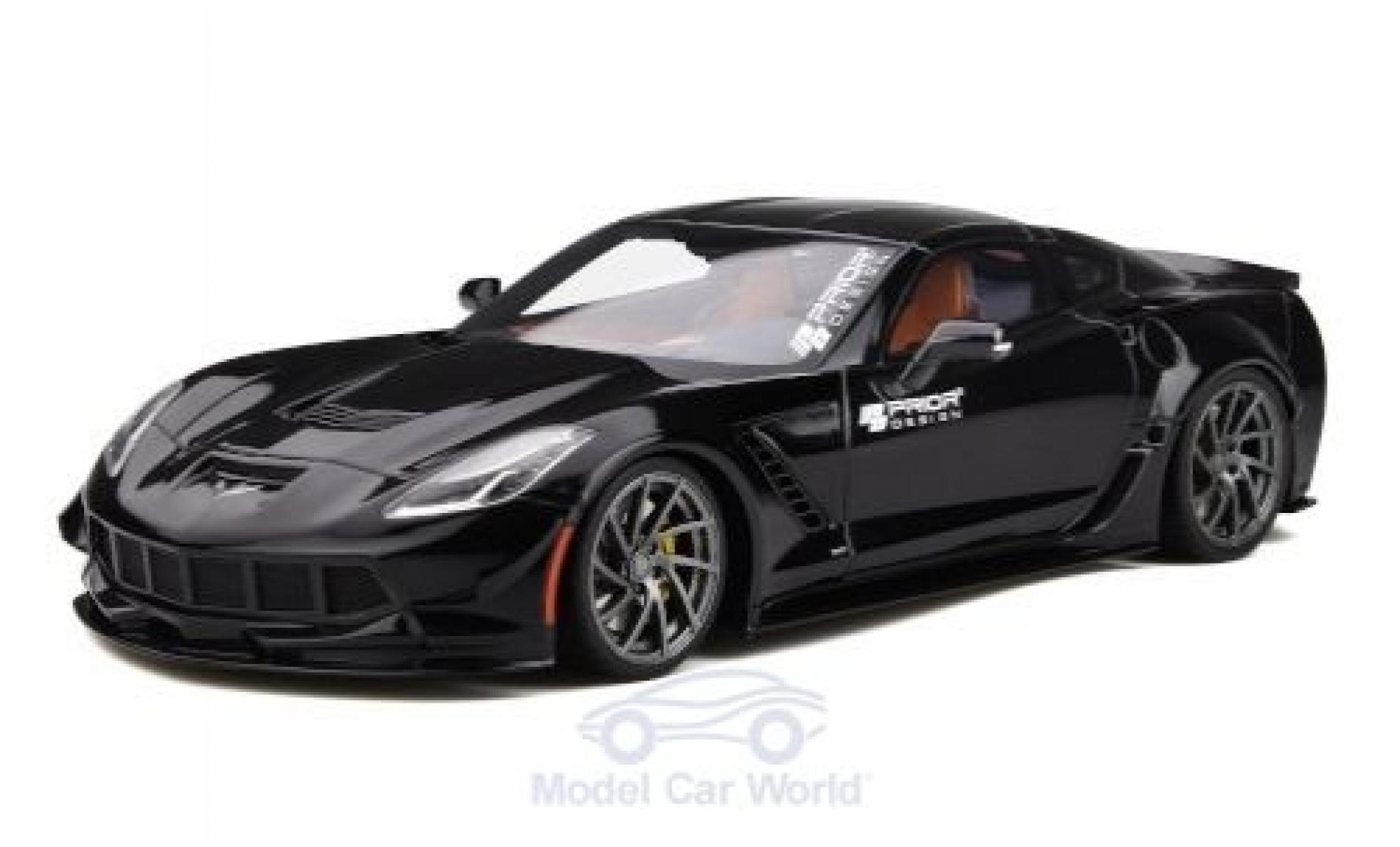 Chevrolet Corvette 1/18 GT Spirit (C7) Prior Design black diecast model cars