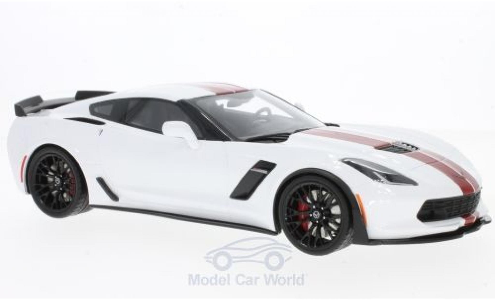 Chevrolet Corvette 1/18 GT Spirit C7 Z06 white/red 2017 diecast model cars