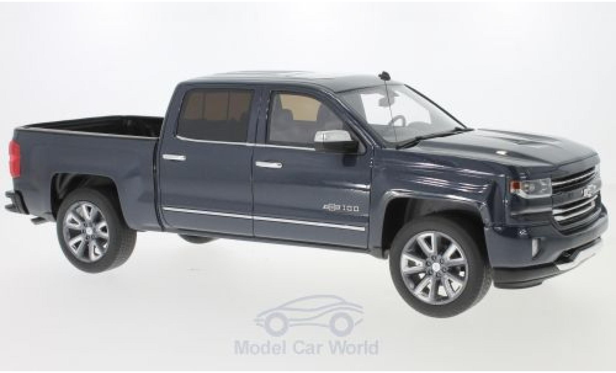 Chevrolet Silverado 1/18 GT Spirit Centennial Edition metallic blue 2018 diecast model cars
