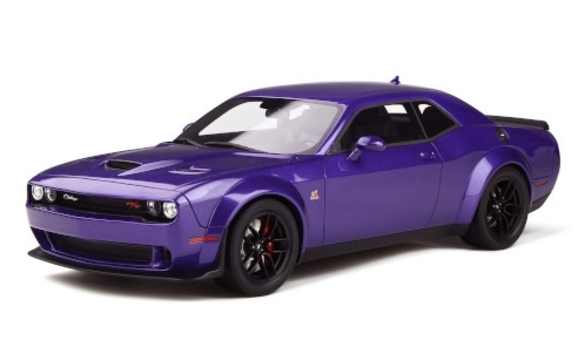 Dodge Challenger 1/18 GT Spirit R/T Scat Pack Widebody metallic lila diecast model cars