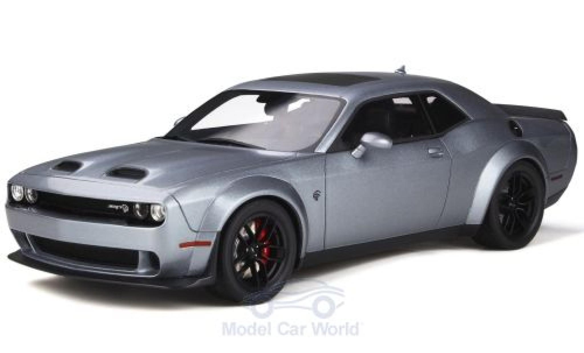 Dodge Challenger 1/18 GT Spirit SRT Hellcat Redeye grey 2018 diecast model cars