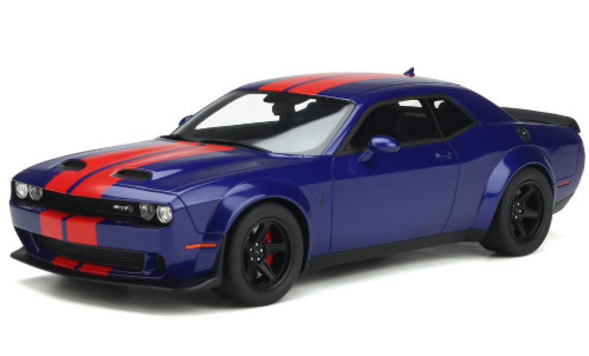 Dodge Challenger 1/18 GT Spirit Super Stock blue/red 2021 diecast model cars