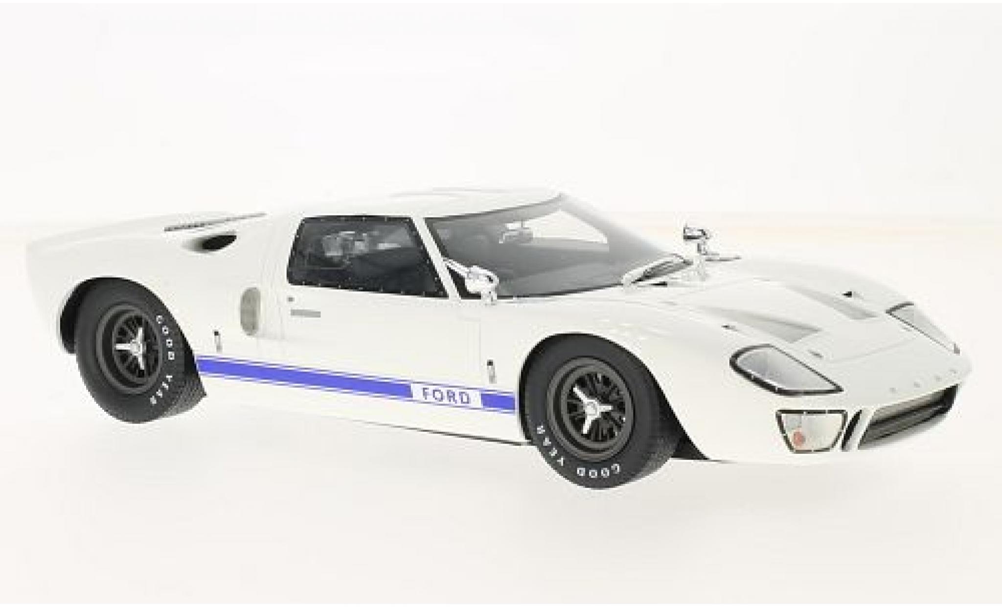 Ford GT40 1/18 GT Spirit GT 40 Mk I white/blue RHD sans Vitrine diecast model cars