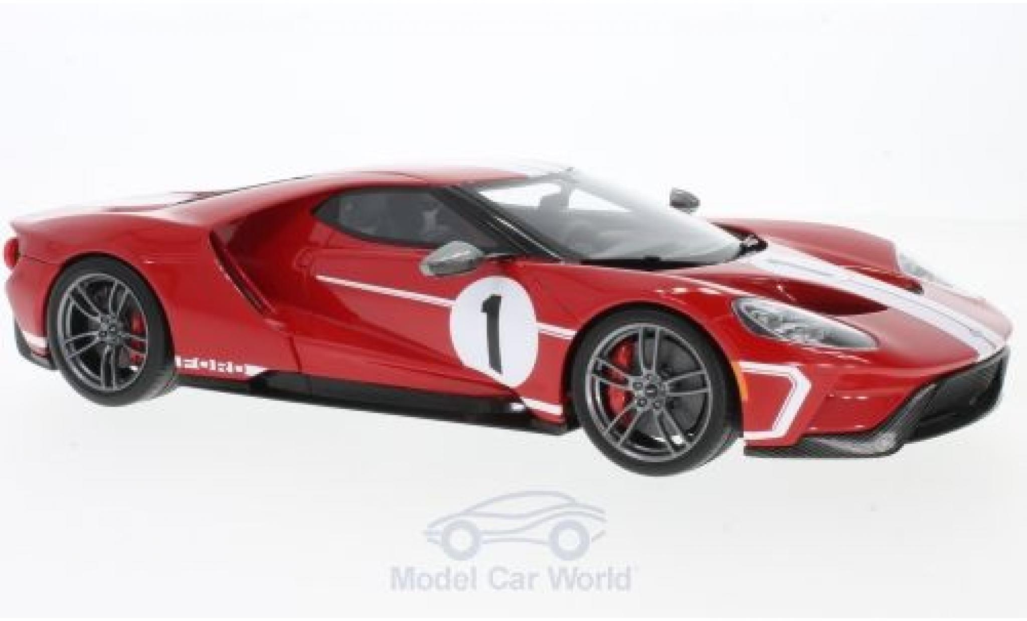 Ford GT 1/18 GT Spirit red/white No.1 2017 50th Heritage edition diecast model cars