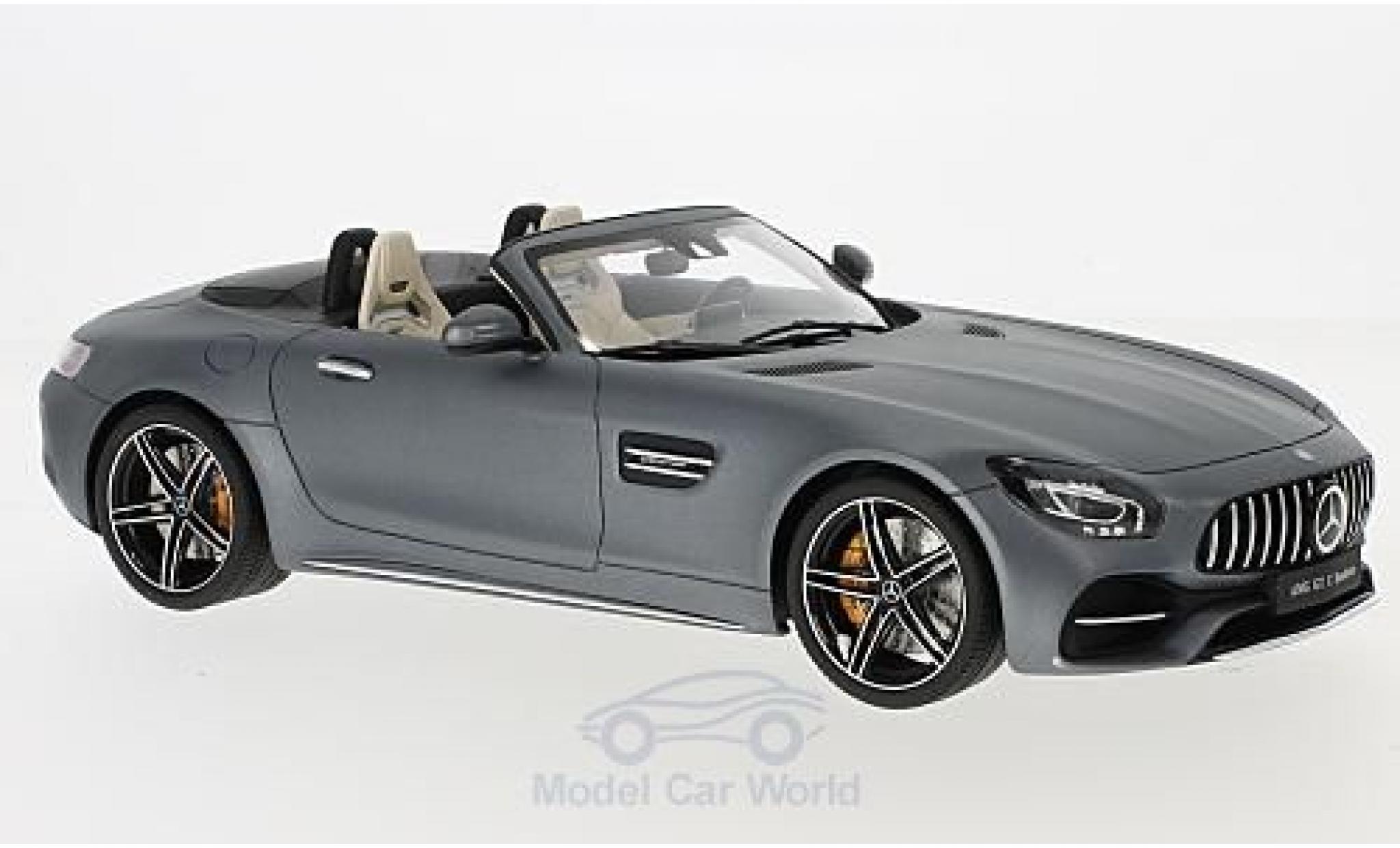 Mercedes AMG GT 1/18 GT Spirit C Roadster matt-grey 2017 diecast model cars