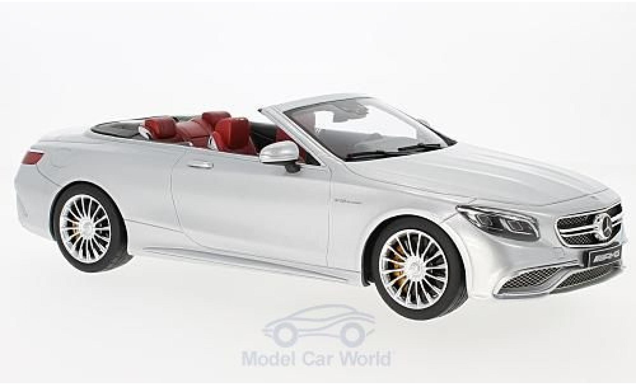 Mercedes Classe S 1/18 GT Spirit AMG S 65 Convertible grey diecast model cars