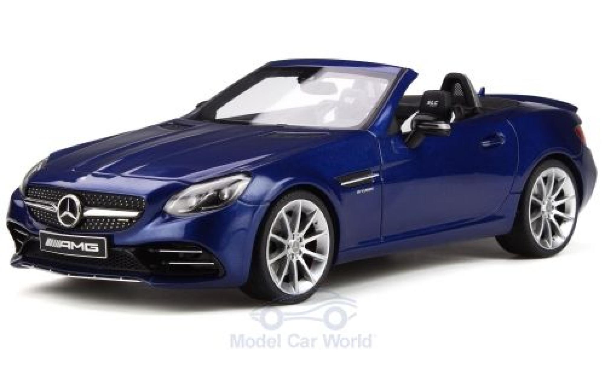 Mercedes Classe C 1/18 GT Spirit AMG SLC 43 (R172) metallic blue 2016 diecast model cars