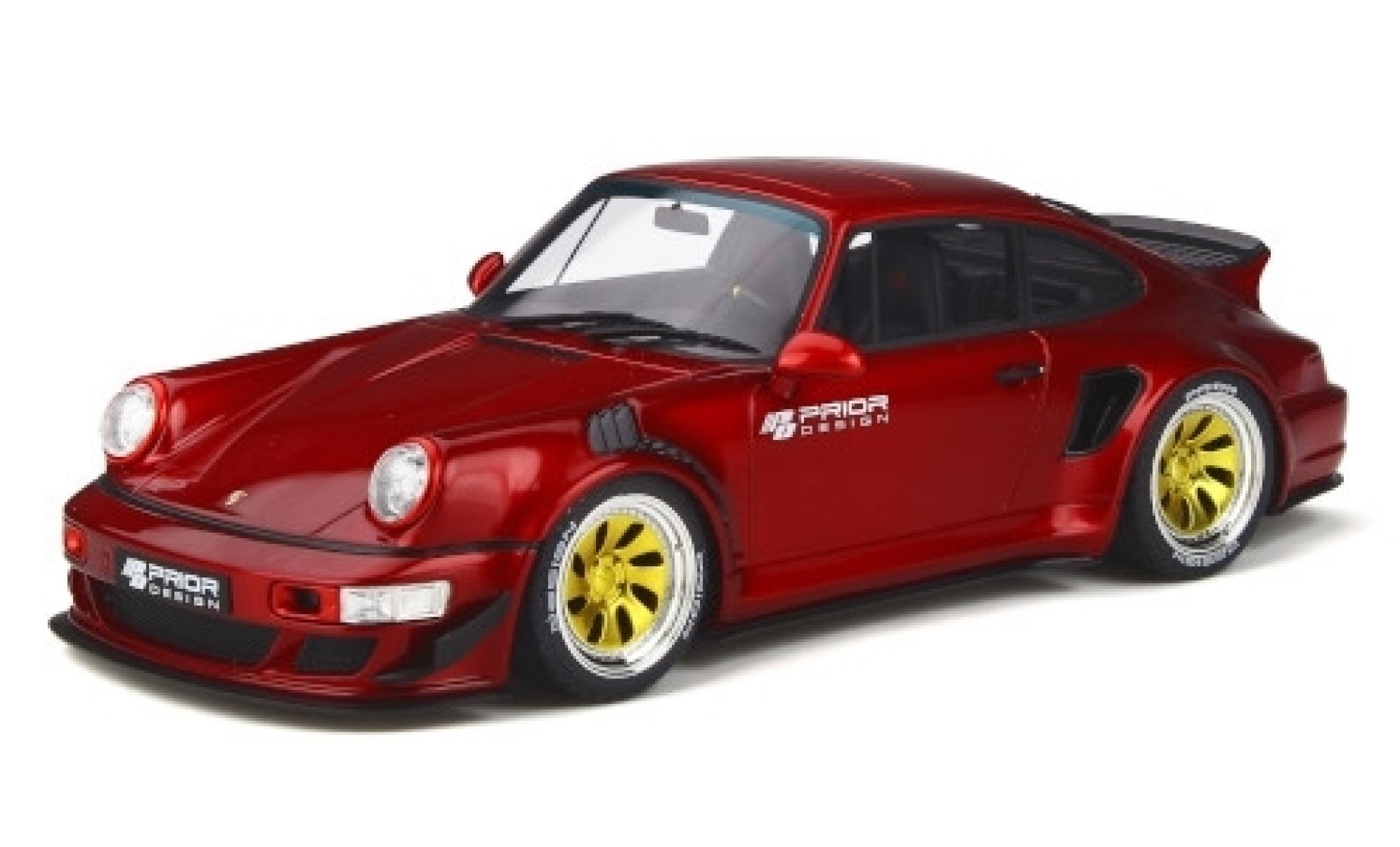 Porsche 964 1/18 GT Spirit 911 () Prior Design Custom Widebody metallic red/Dekor diecast model cars