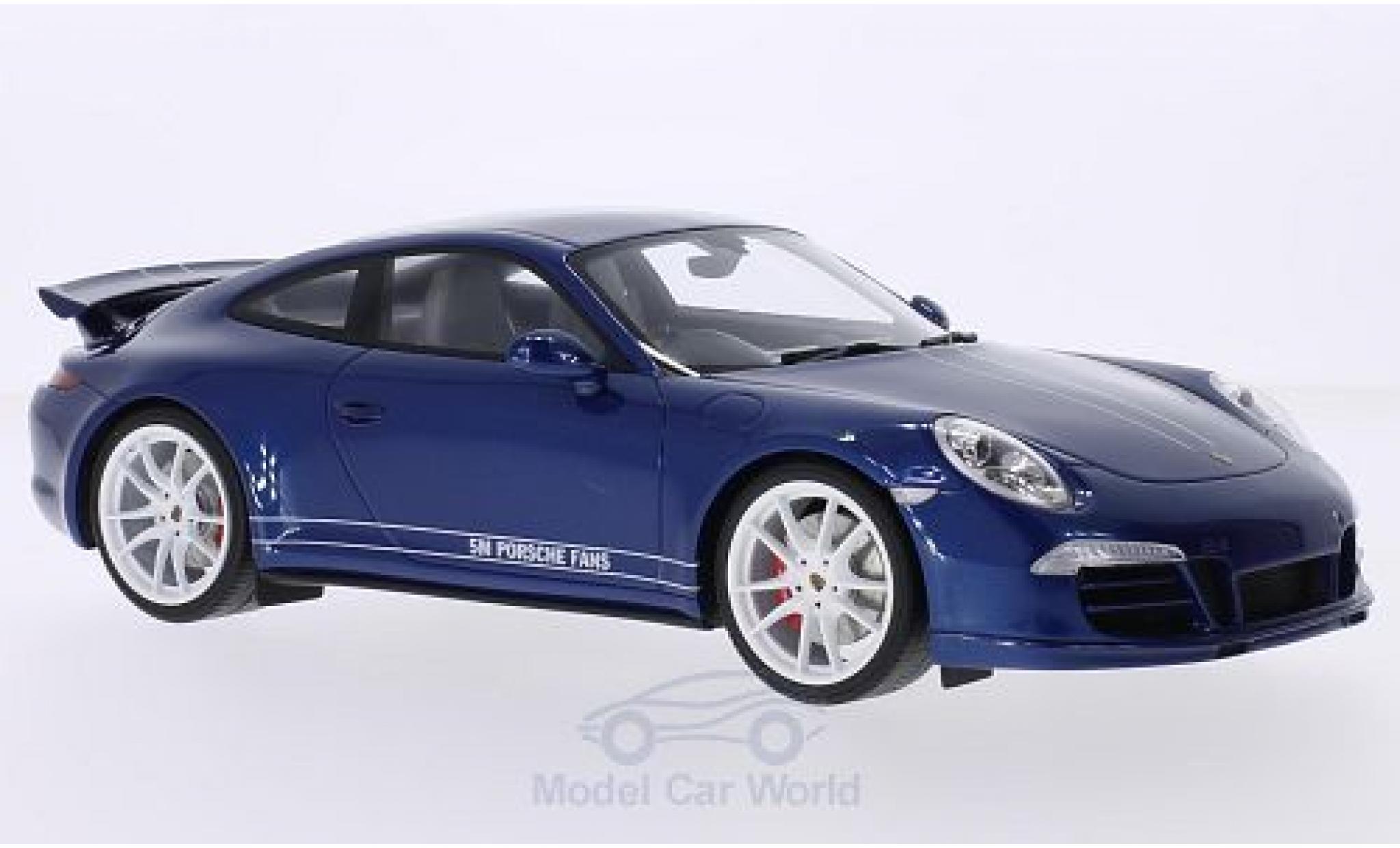 Porsche 991 4S 1/18 GT Spirit 911 () Carrera 4S metallic blue/white RHD 5M Fans diecast model cars