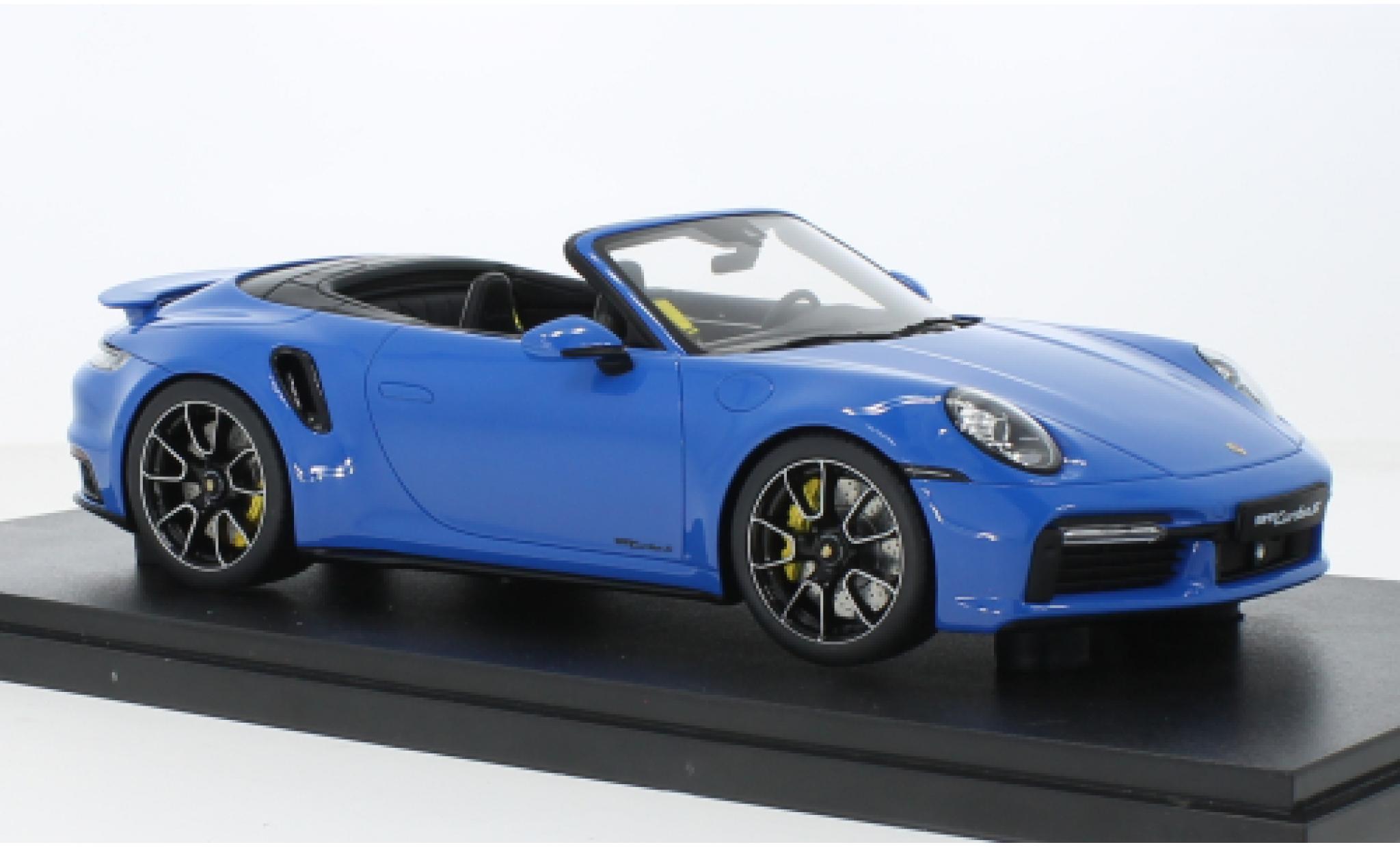 Porsche 992 Turbo s 1/18 GT Spirit 911  Turbo S Convertible blue 2020 1:18 diecast model cars