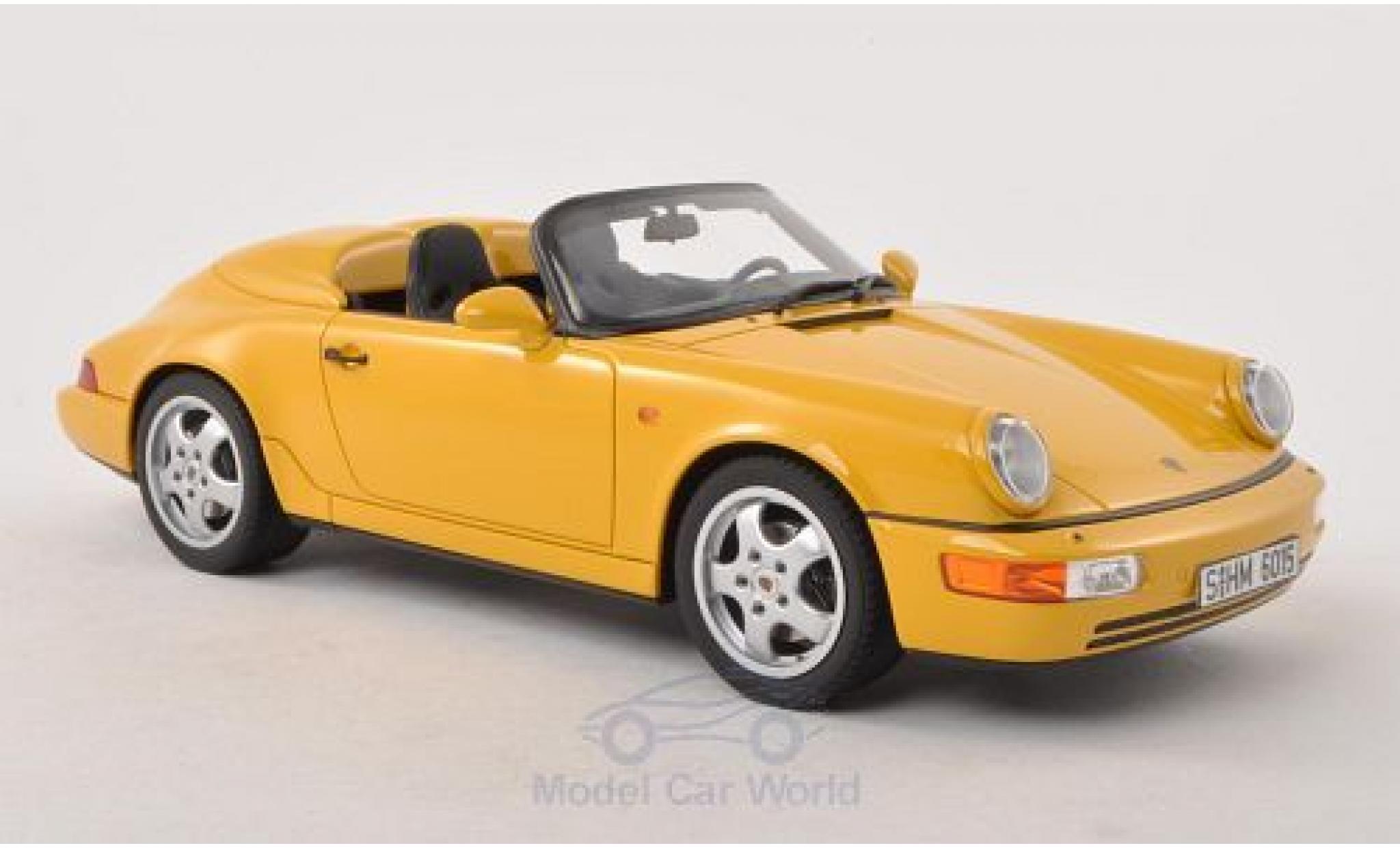 Porsche 993 Speedster 1/18 GT Spirit 911 Speedster (964) yellow 1 T&uuml;ren und Hauben geschlossen diecast model cars