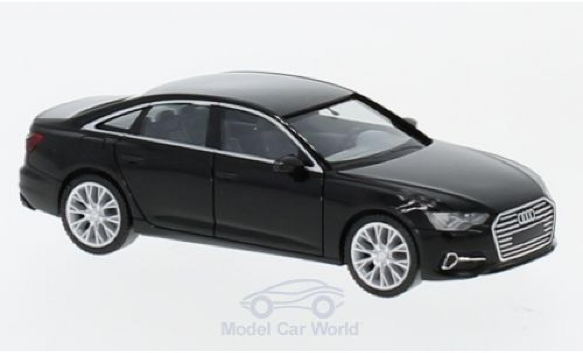 Audi A6 1/87 Herpa Limousine black diecast model cars