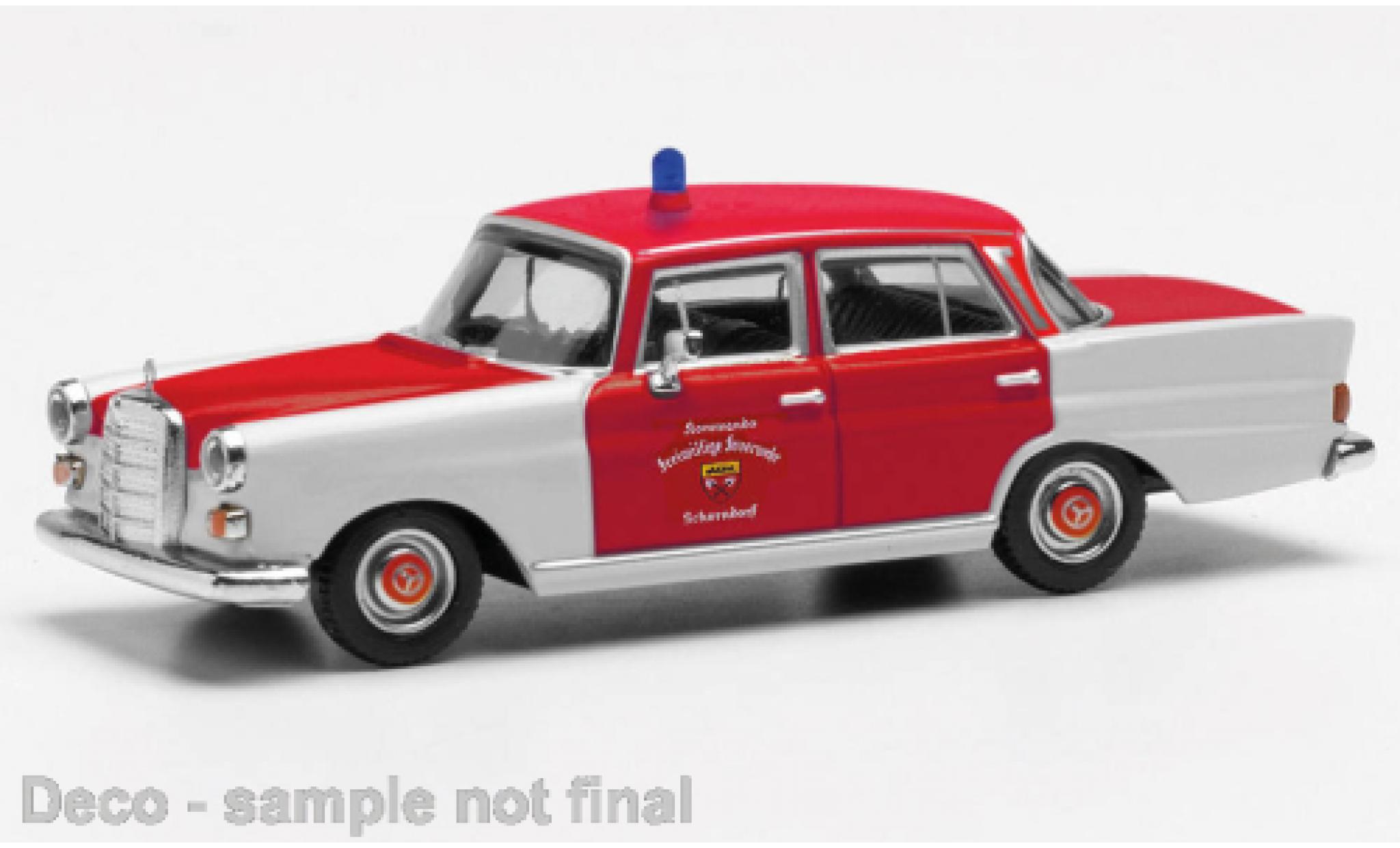Mercedes 200 1/87 Herpa (W110) pompiers Schorndorf diecast model cars