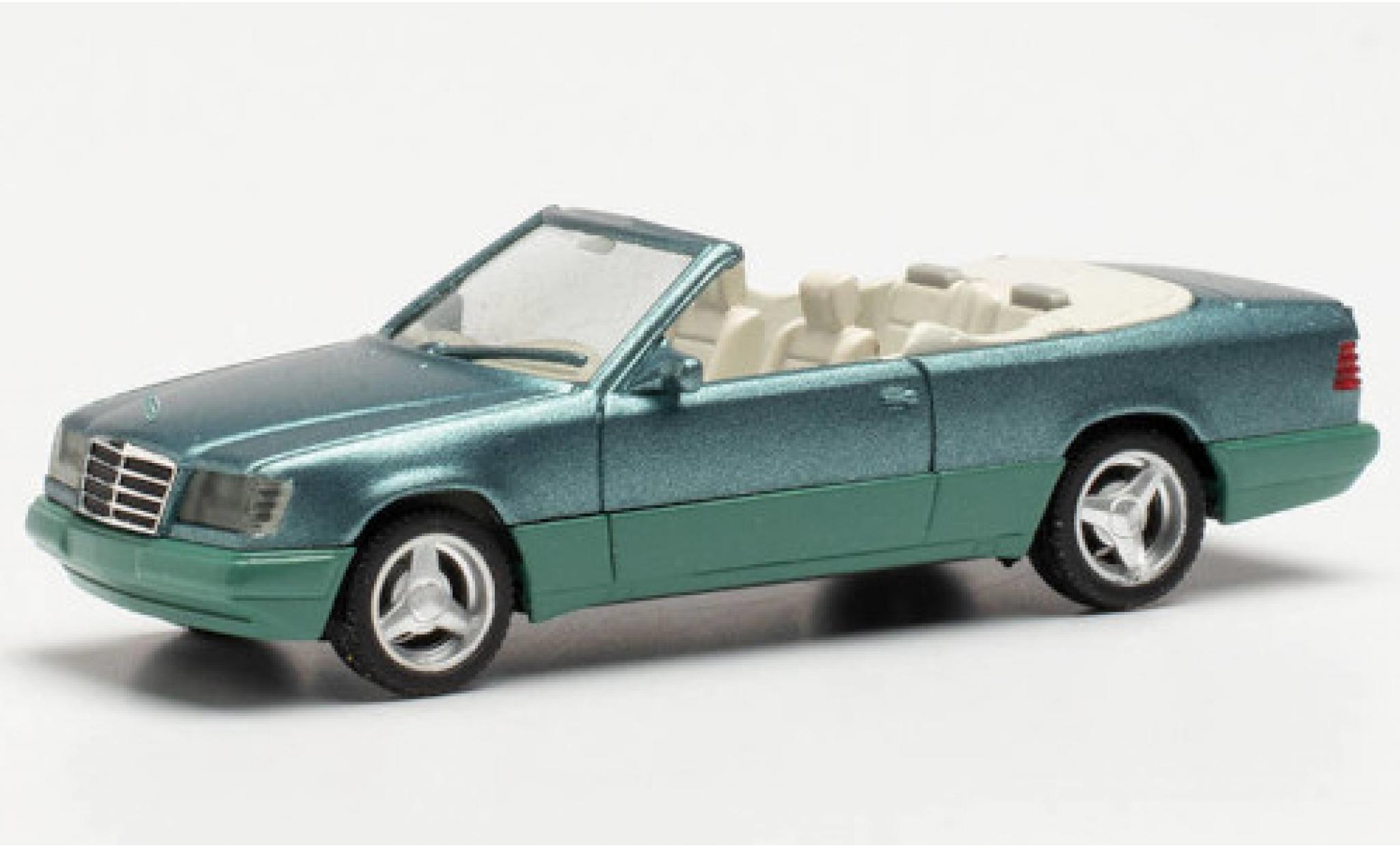 Mercedes Classe E 1/87 Herpa 320 CE (C124) cabriolet metallise turquoise diecast model cars