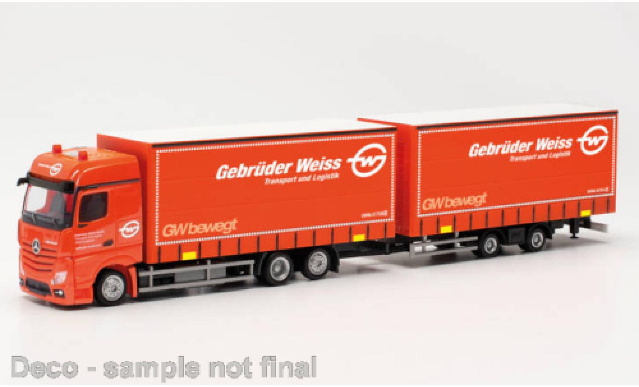 Mercedes Actros 1/87 Herpa Bigspace Gebr&uuml;der Weiss (A) 2018 diecast model cars