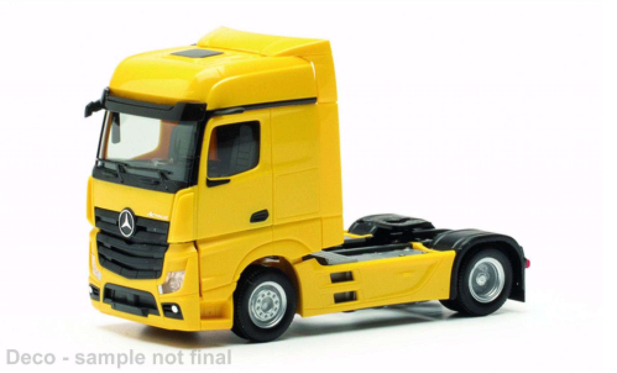 Mercedes Actros 1/87 Herpa Bigspace yellow 2018 diecast model cars