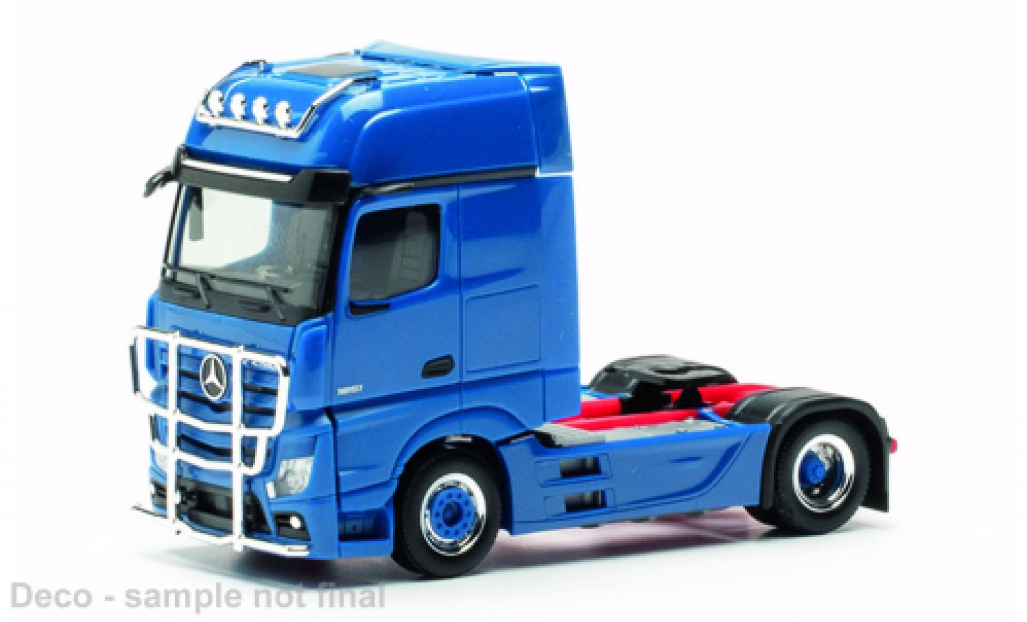 Mercedes Actros 1/87 Herpa Gigaspace blue diecast model cars