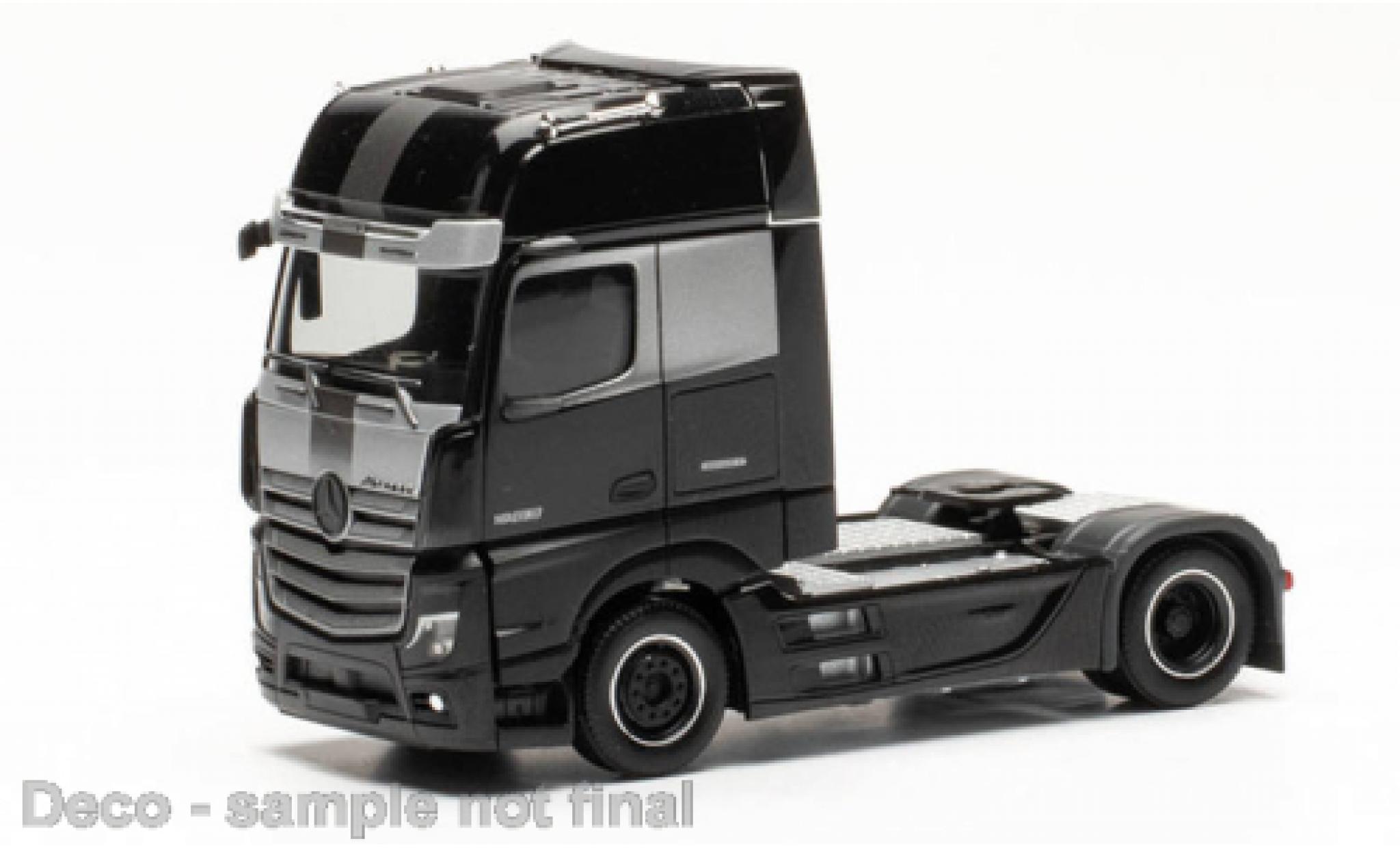 Mercedes Actros 1/87 Herpa Gigaspace Edition 3 matte noir diecast model cars