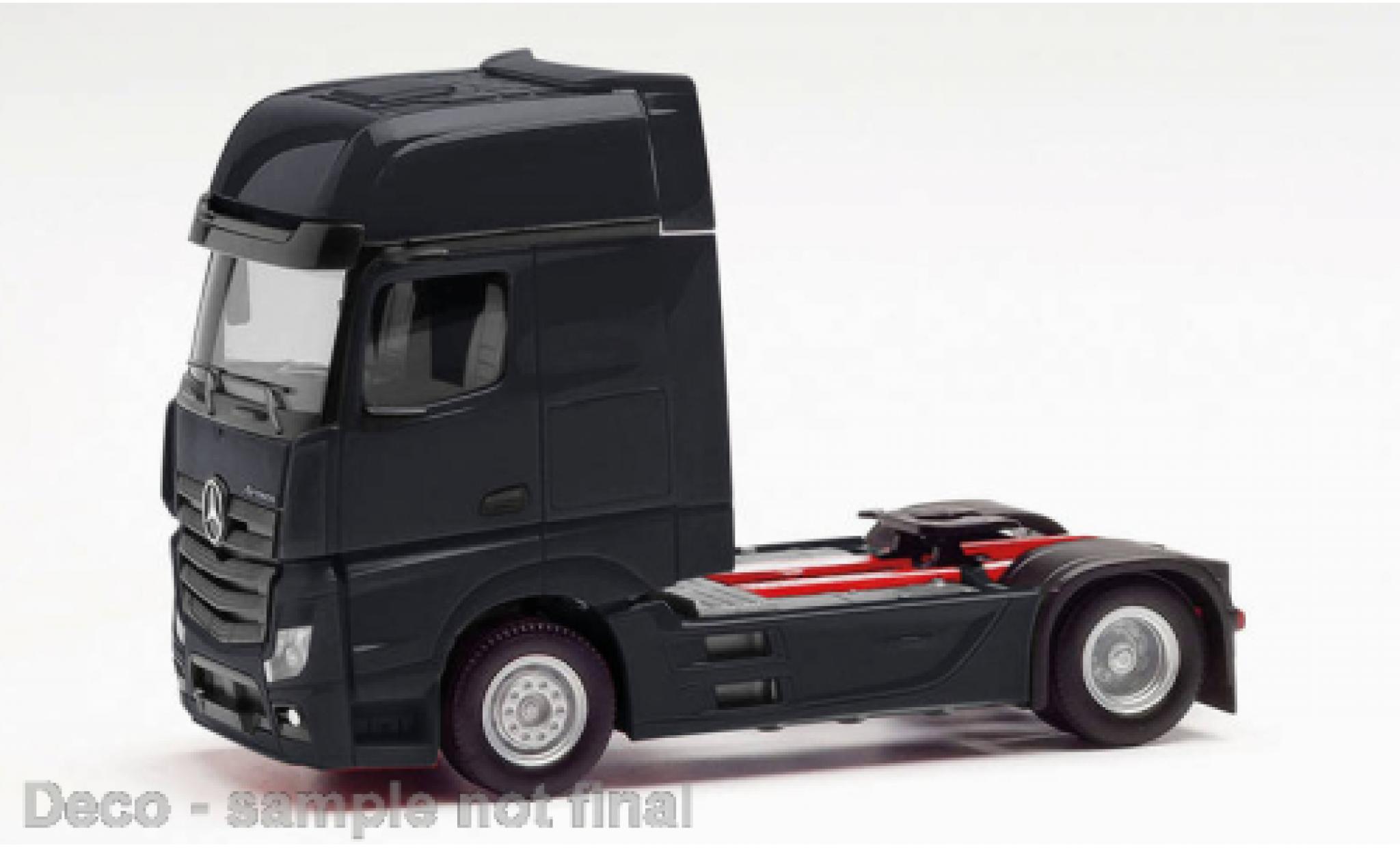 Mercedes Actros 1/87 Herpa Gigaspace black diecast model cars