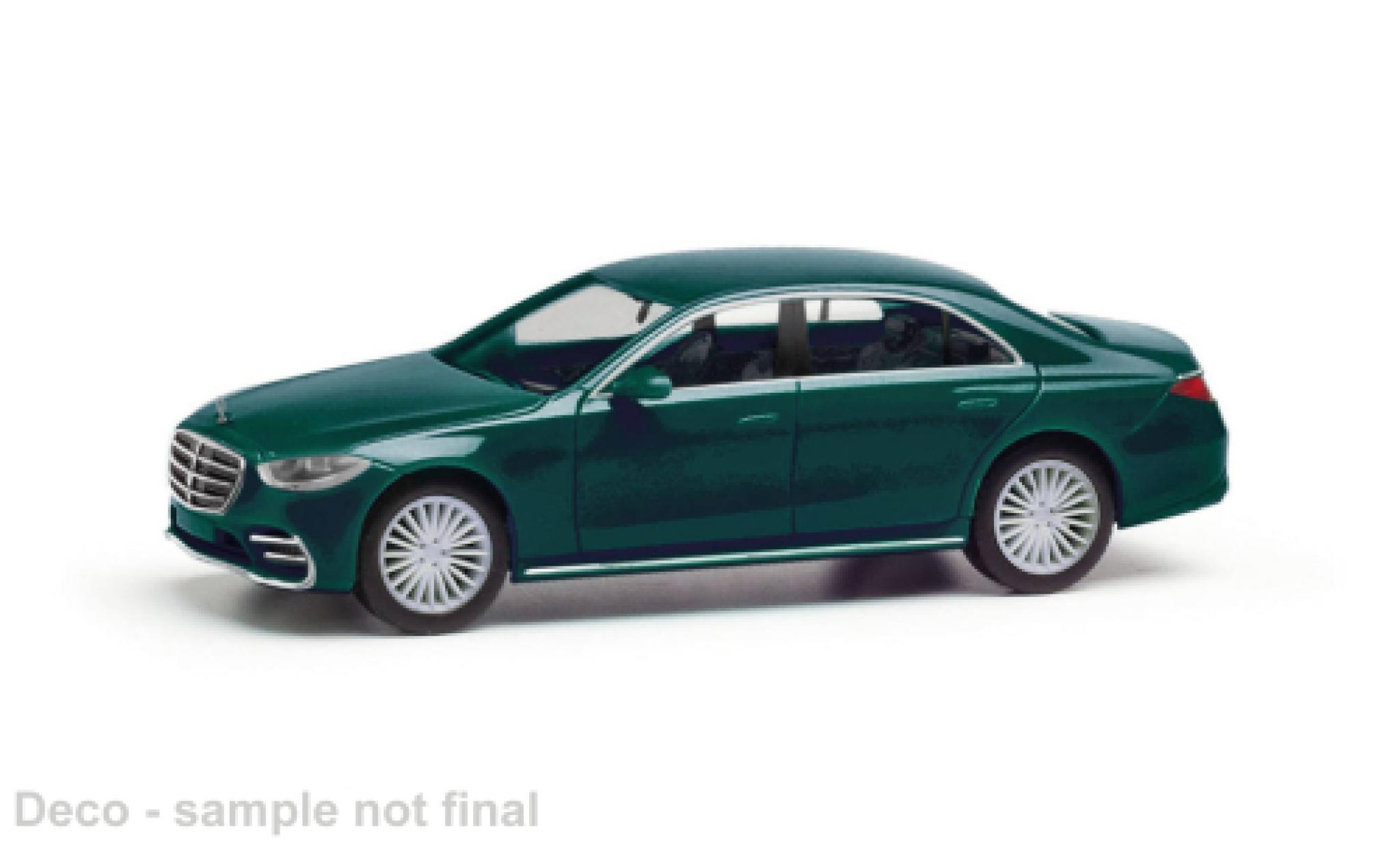 Mercedes CLA 1/87 Herpa S-classe metallise green fonc&eacute; diecast model cars