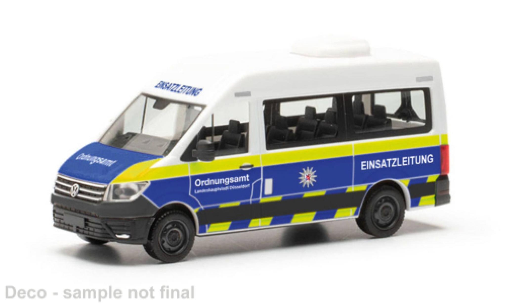 Volkswagen Crafter 1/87 Herpa bus HD police municipale D&uuml;sseldorf ELW diecast model cars