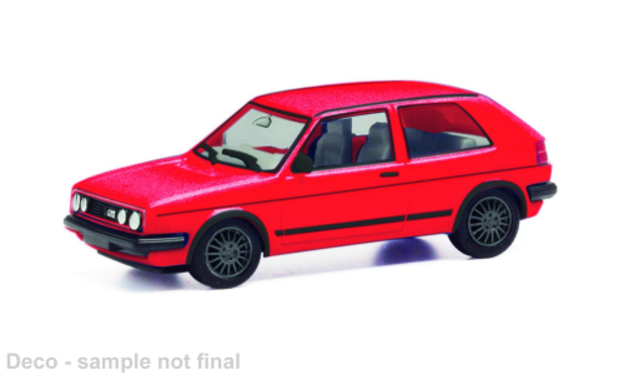 Volkswagen Golf 1/87 Herpa II GTI metallise red diecast model cars