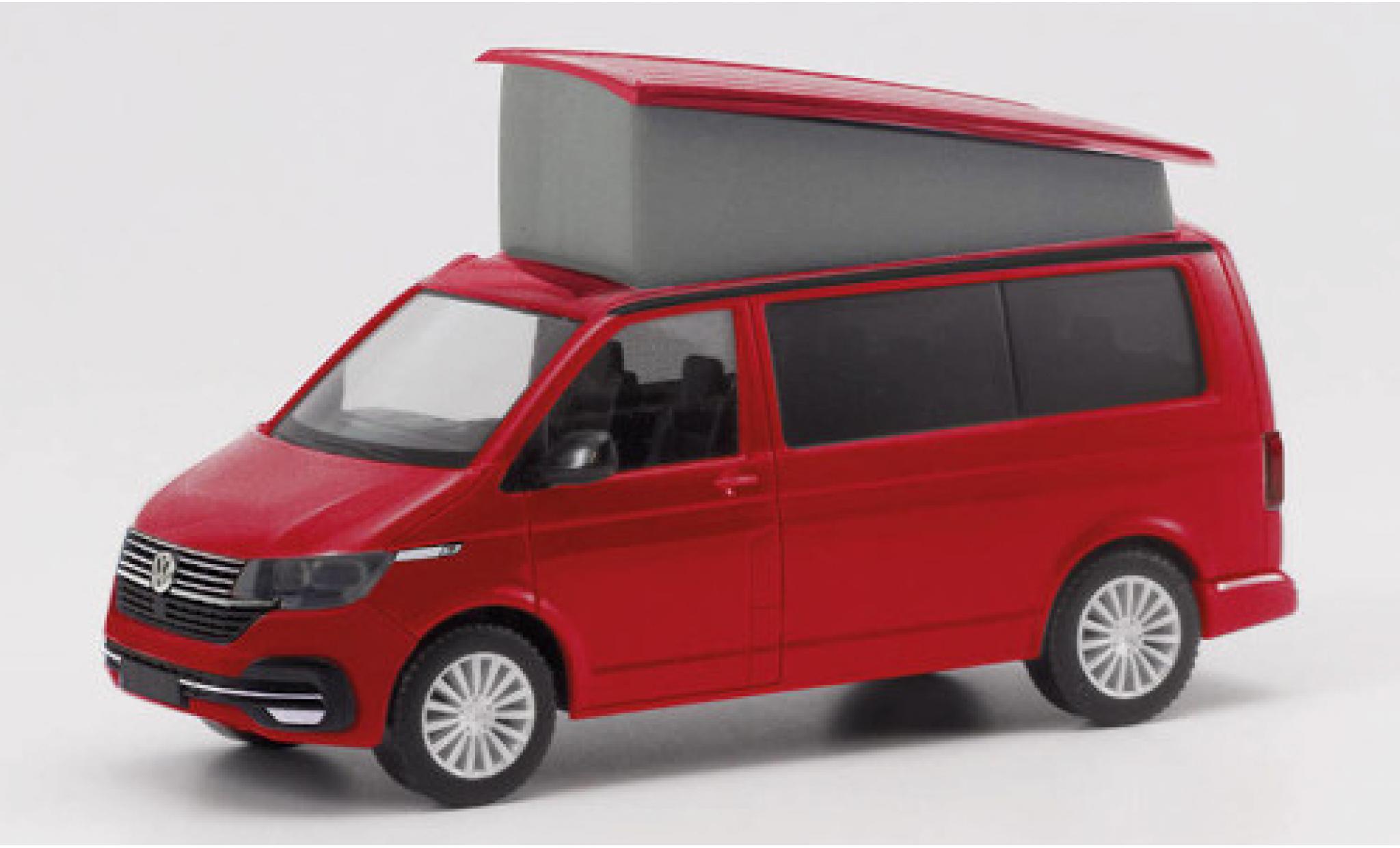 Volkswagen T6 1/87 Herpa .1 California Ocean red diecast model cars