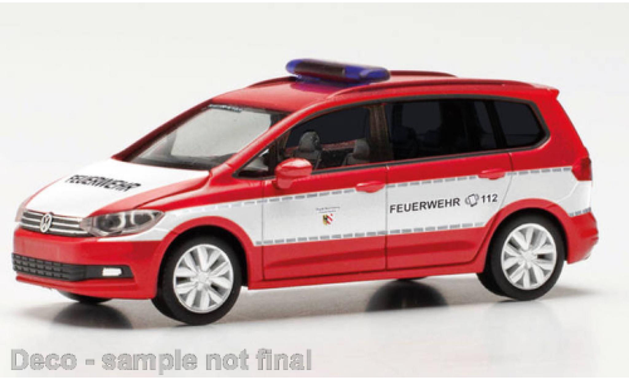 Volkswagen Touran 1/87 Herpa pompiers N&uuml;rnberg diecast model cars