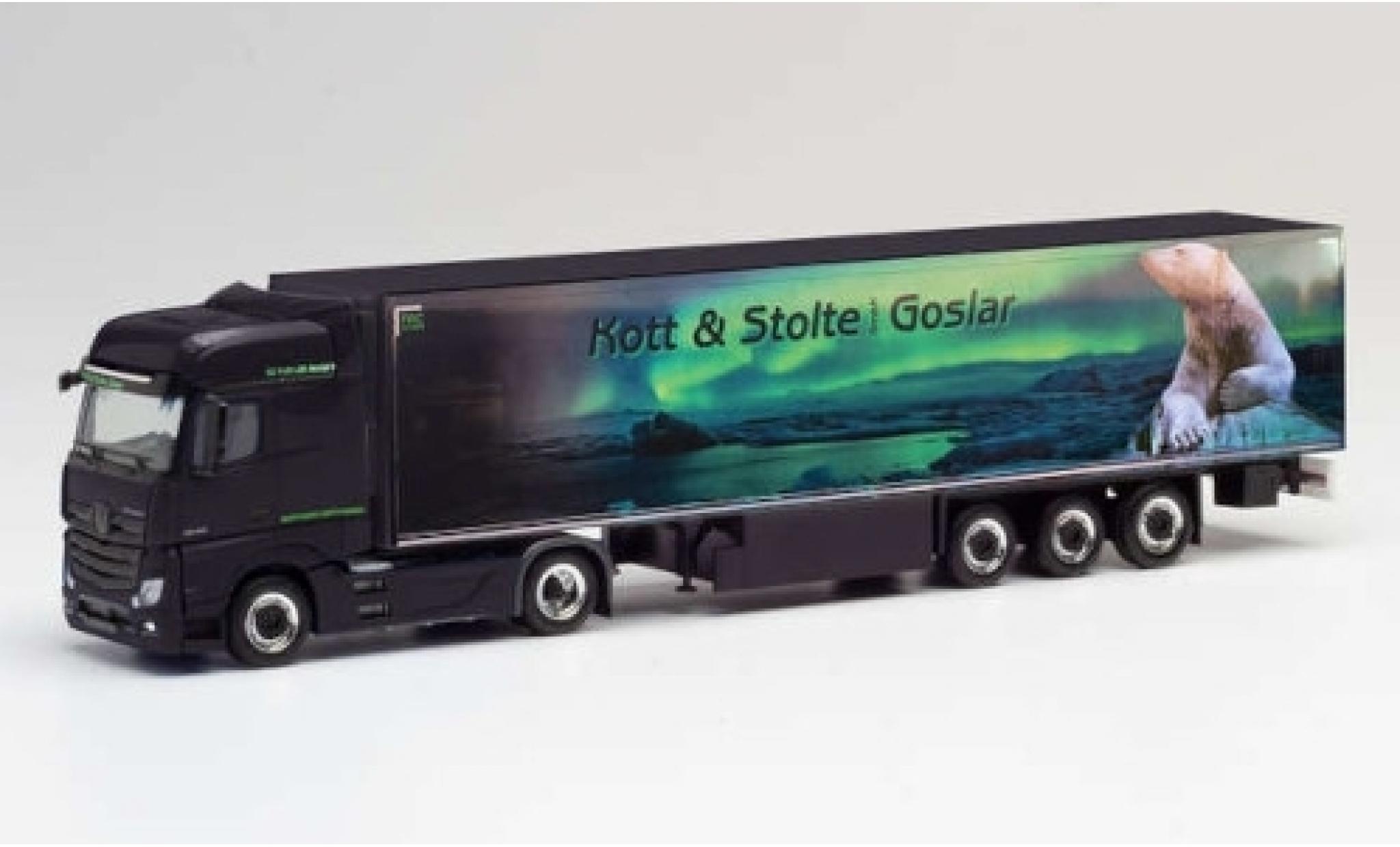 Mercedes Actros 1/87 Herpa BigSpace Kott & Stolte Goslar Remorque de bo&icirc;te de r&eacute;frig&eacute;ration diecast model cars