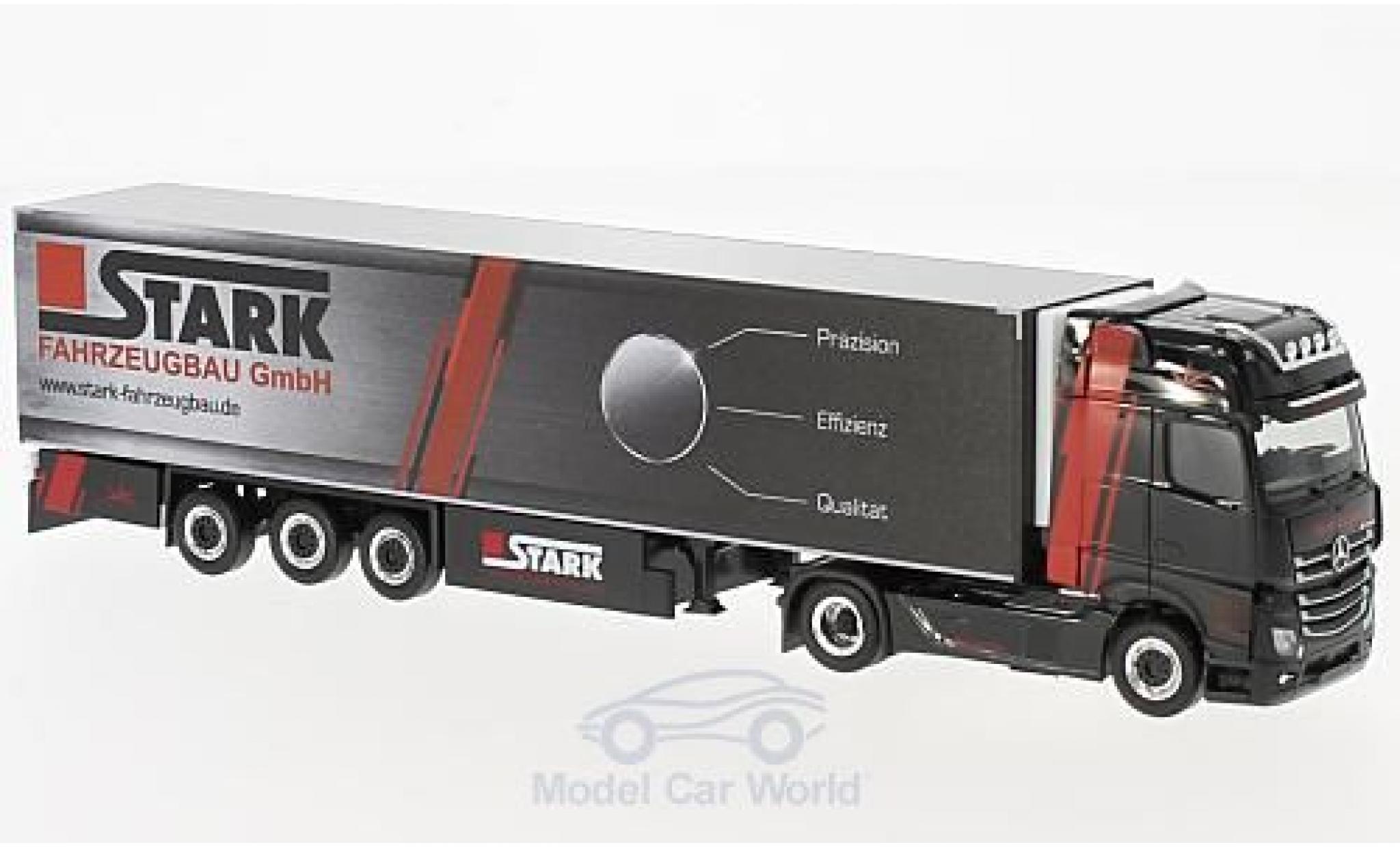 Mercedes Actros 1/87 Herpa Giga Trio-Trans / Stark Fahrzeugbau K&uuml;hlkoffer-SZ diecast model cars