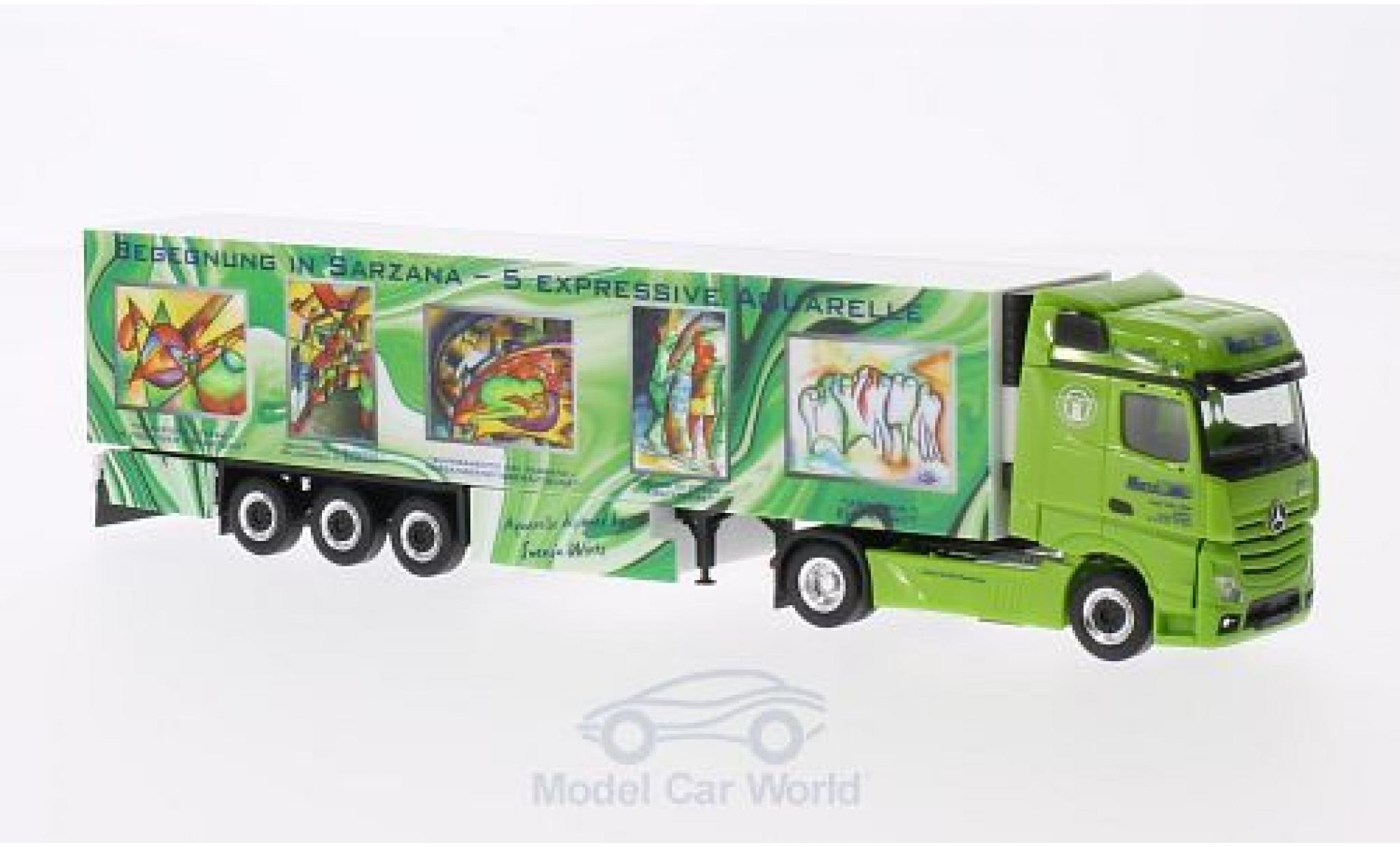 Mercedes Actros 1/87 Herpa Gigaspace Wirtz Art Truck K&uuml;hlkoffer-SZ diecast model cars