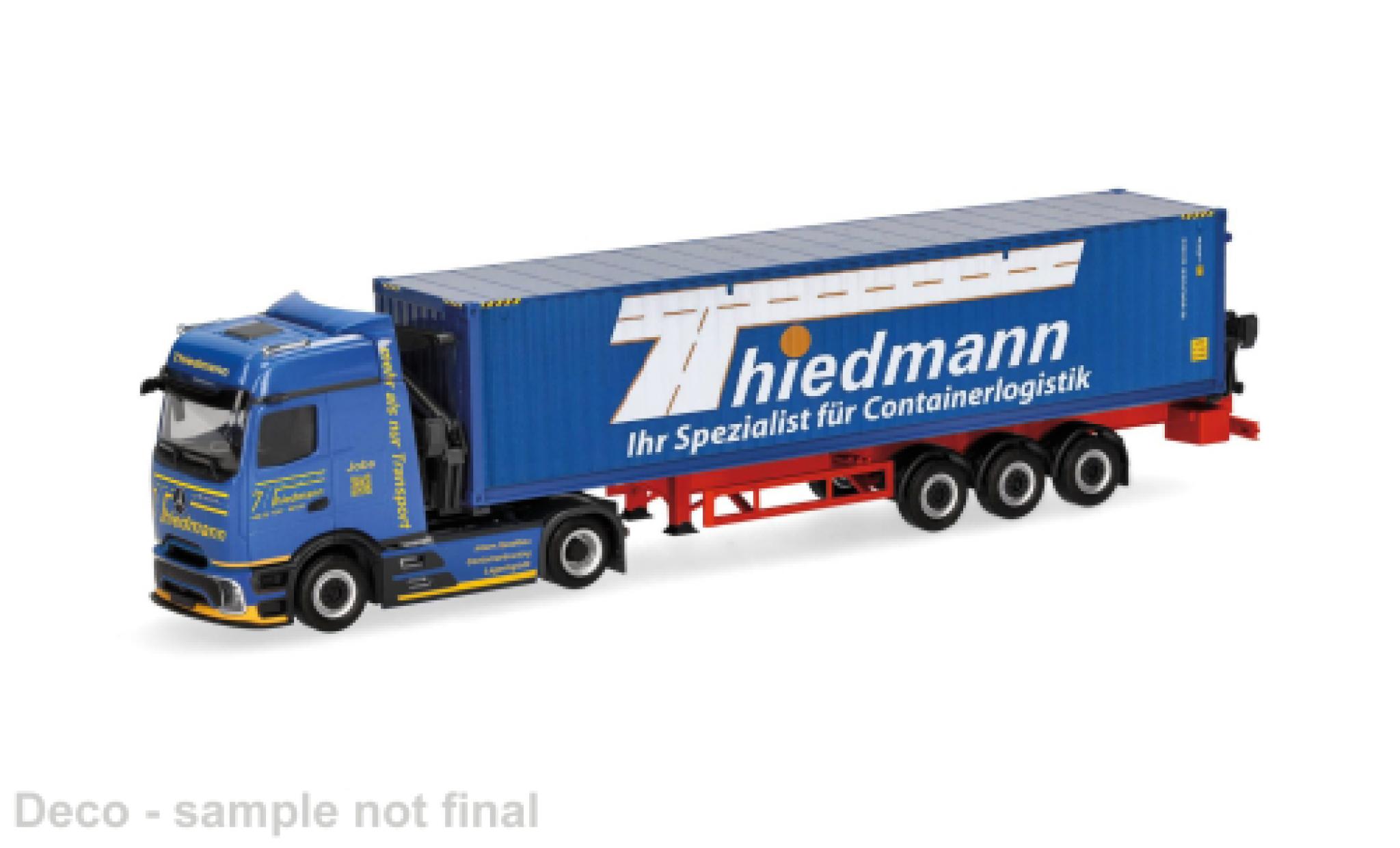 Mercedes Actros 1/87 Herpa L blue Thiedmann 1:87 diecast model cars